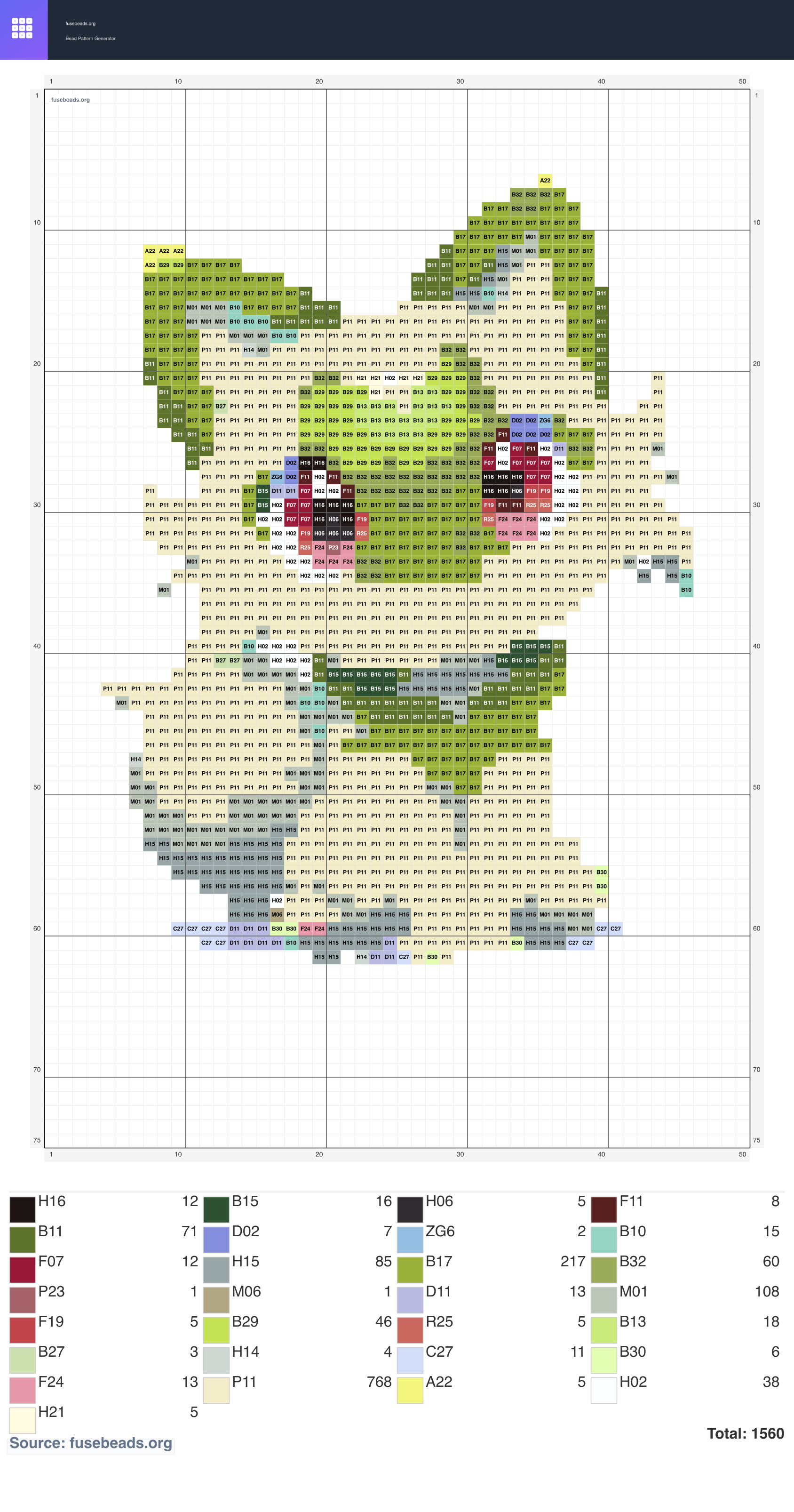 26bed5bc729faee6c045363892bac636 e68f324d60ba perler beads pattern