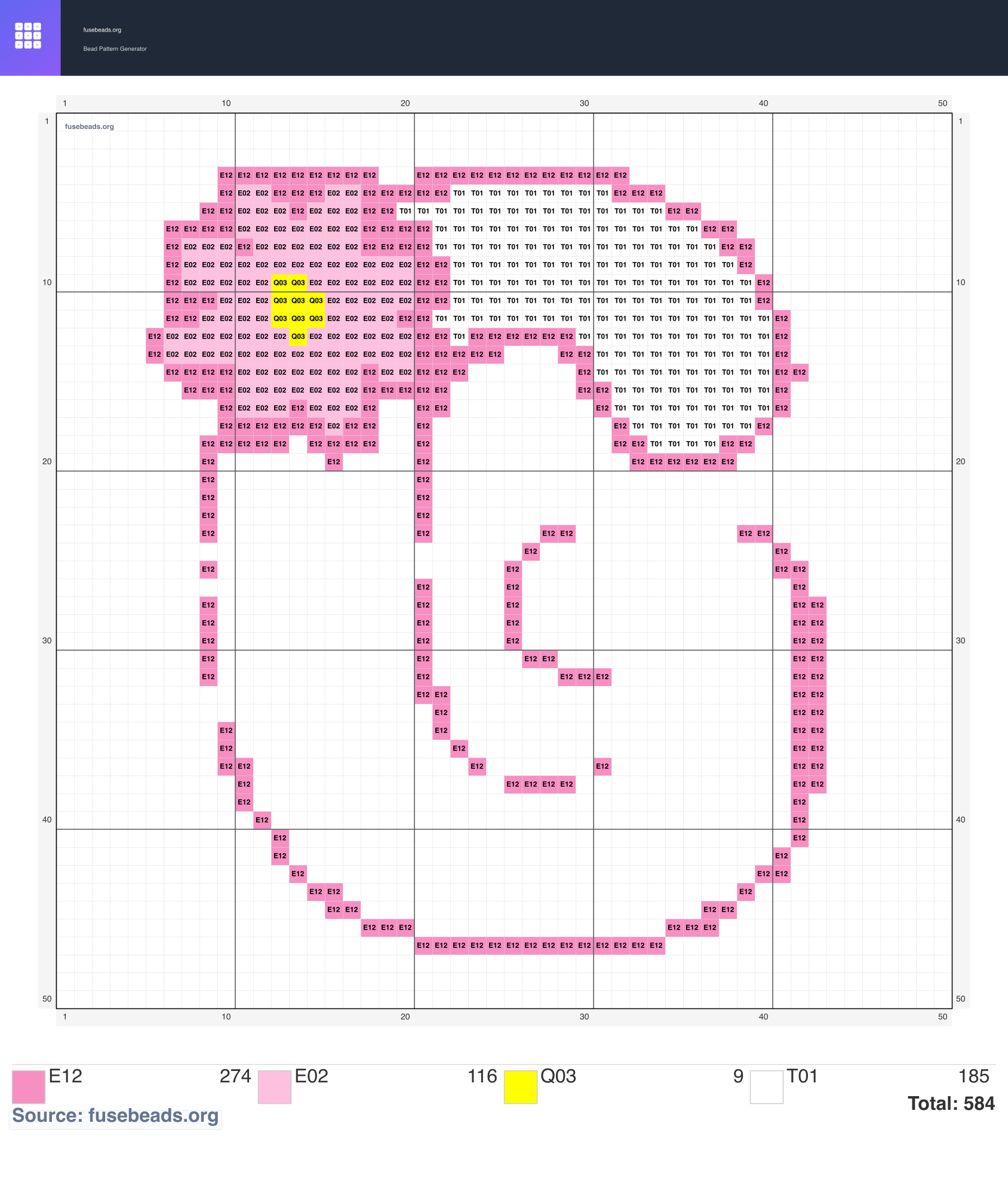 G perler beads pattern