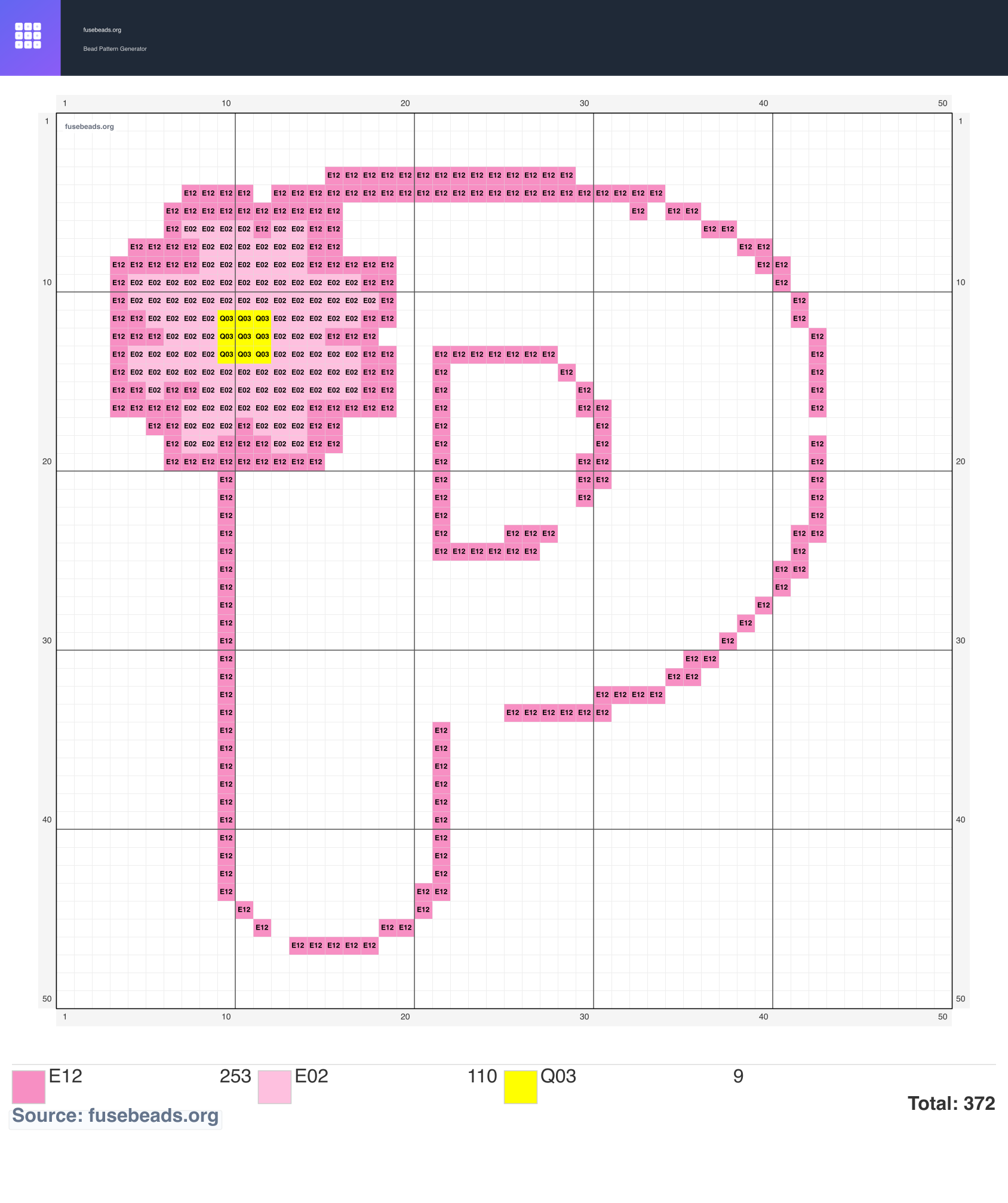 P perler beads pattern
