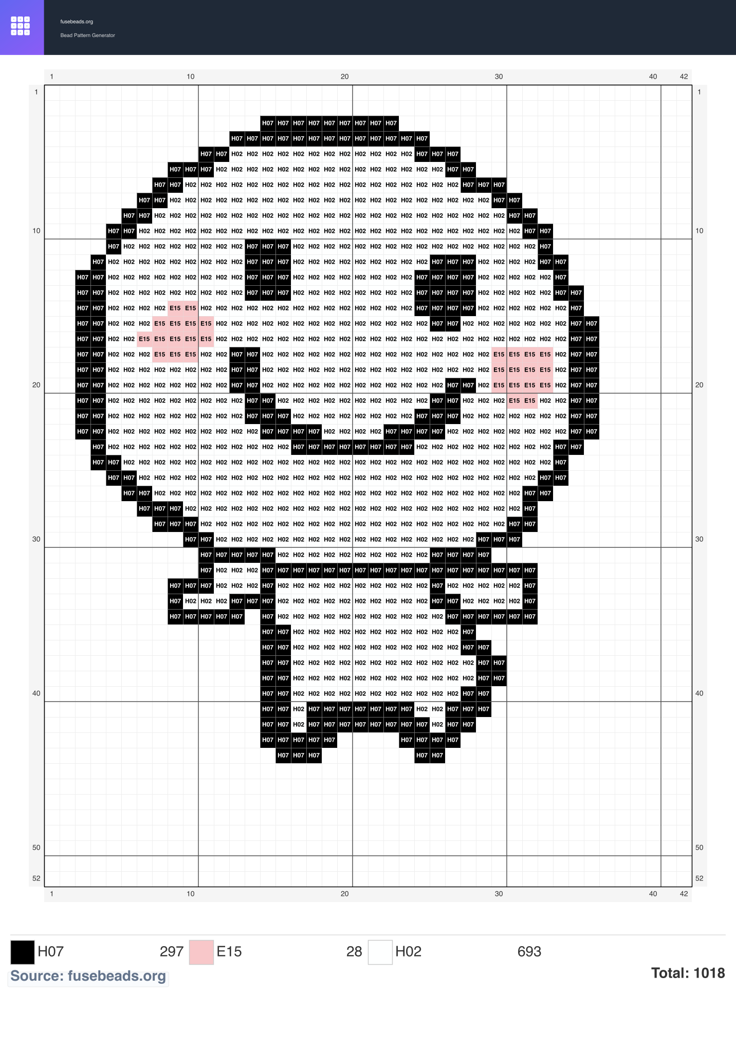 Kawaii #863 perler beads pattern