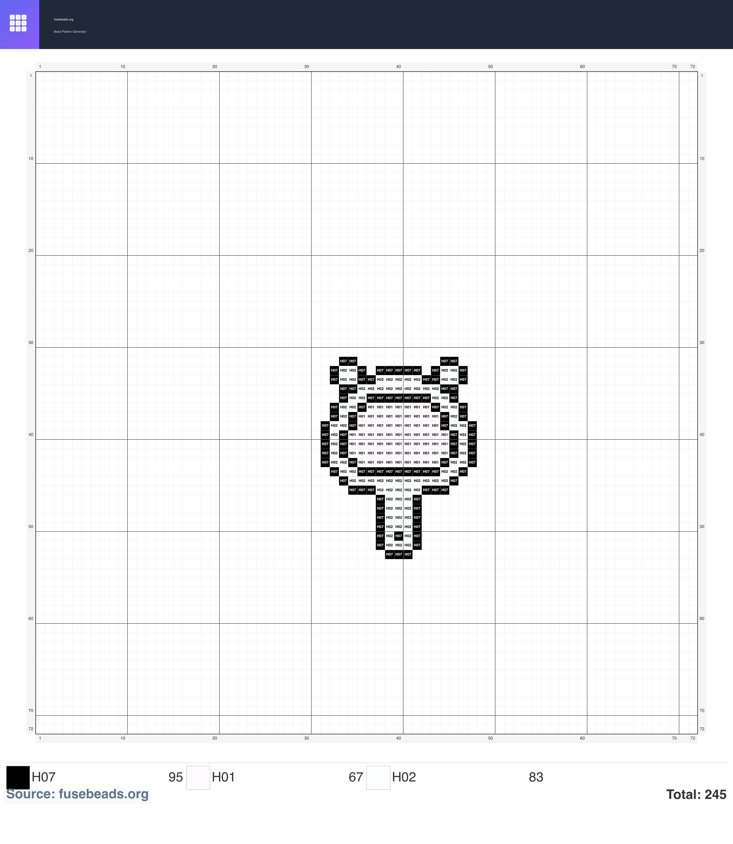 Bear perler beads pattern