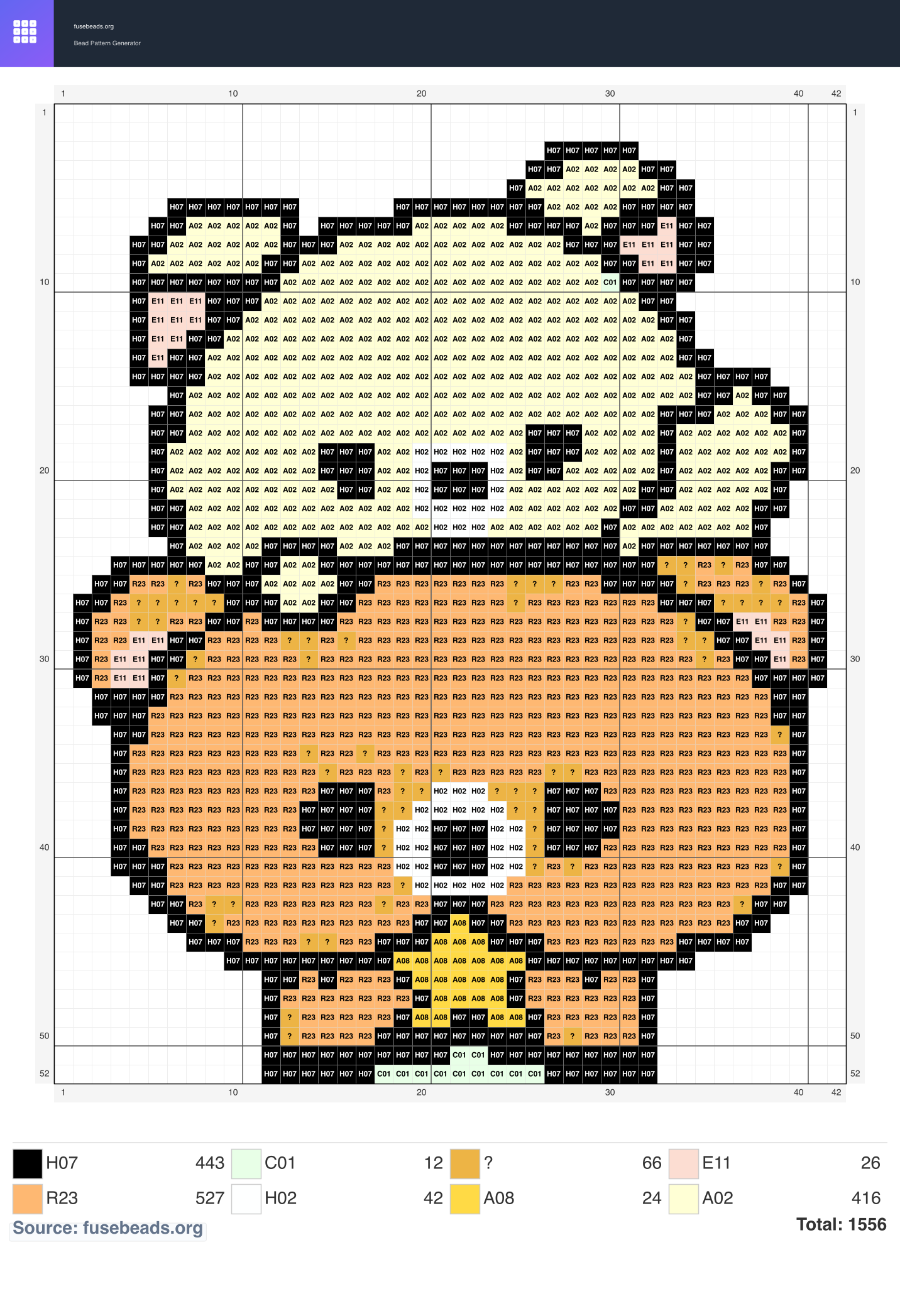 Bear perler beads pattern