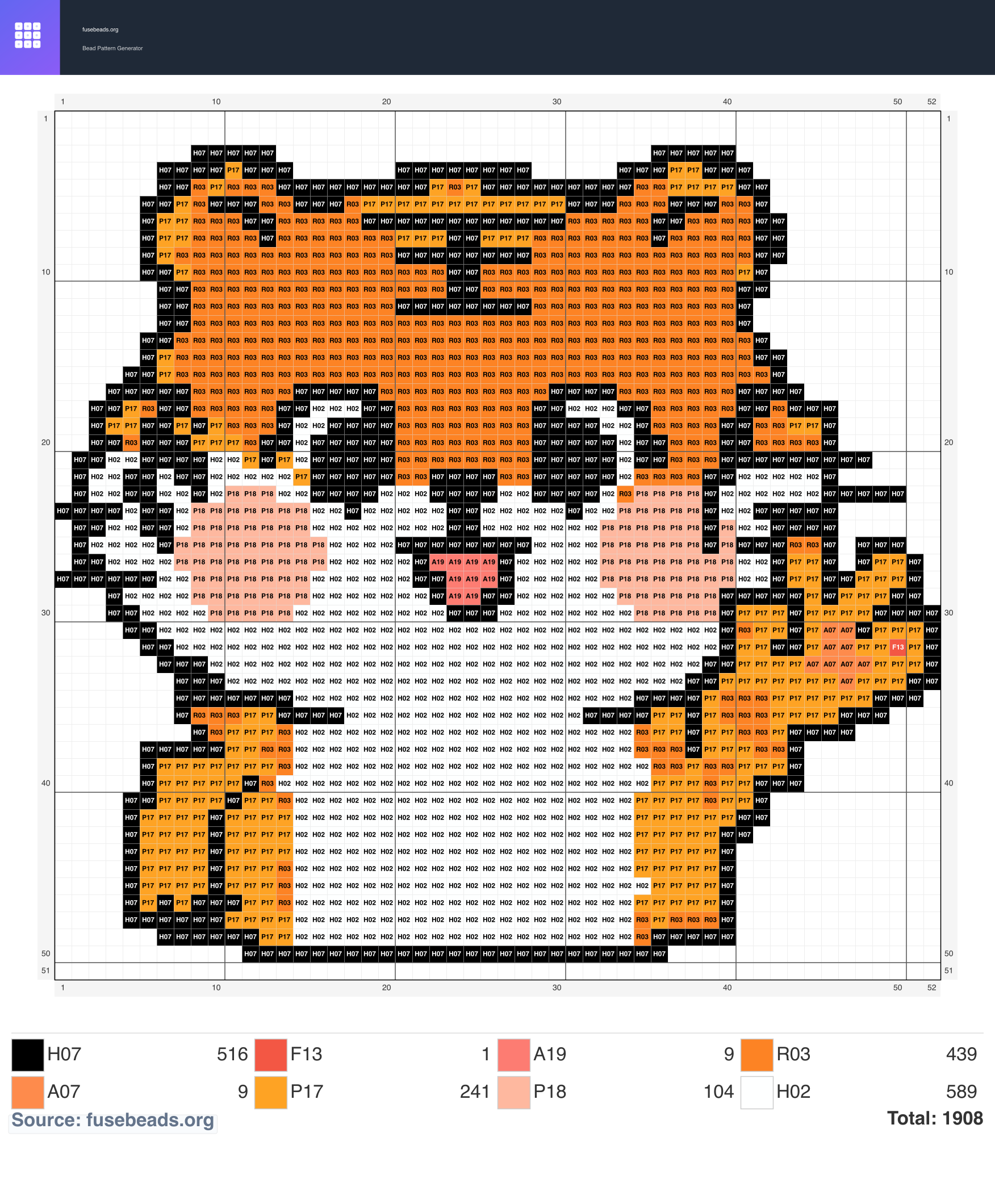 Tiger Baby perler beads pattern