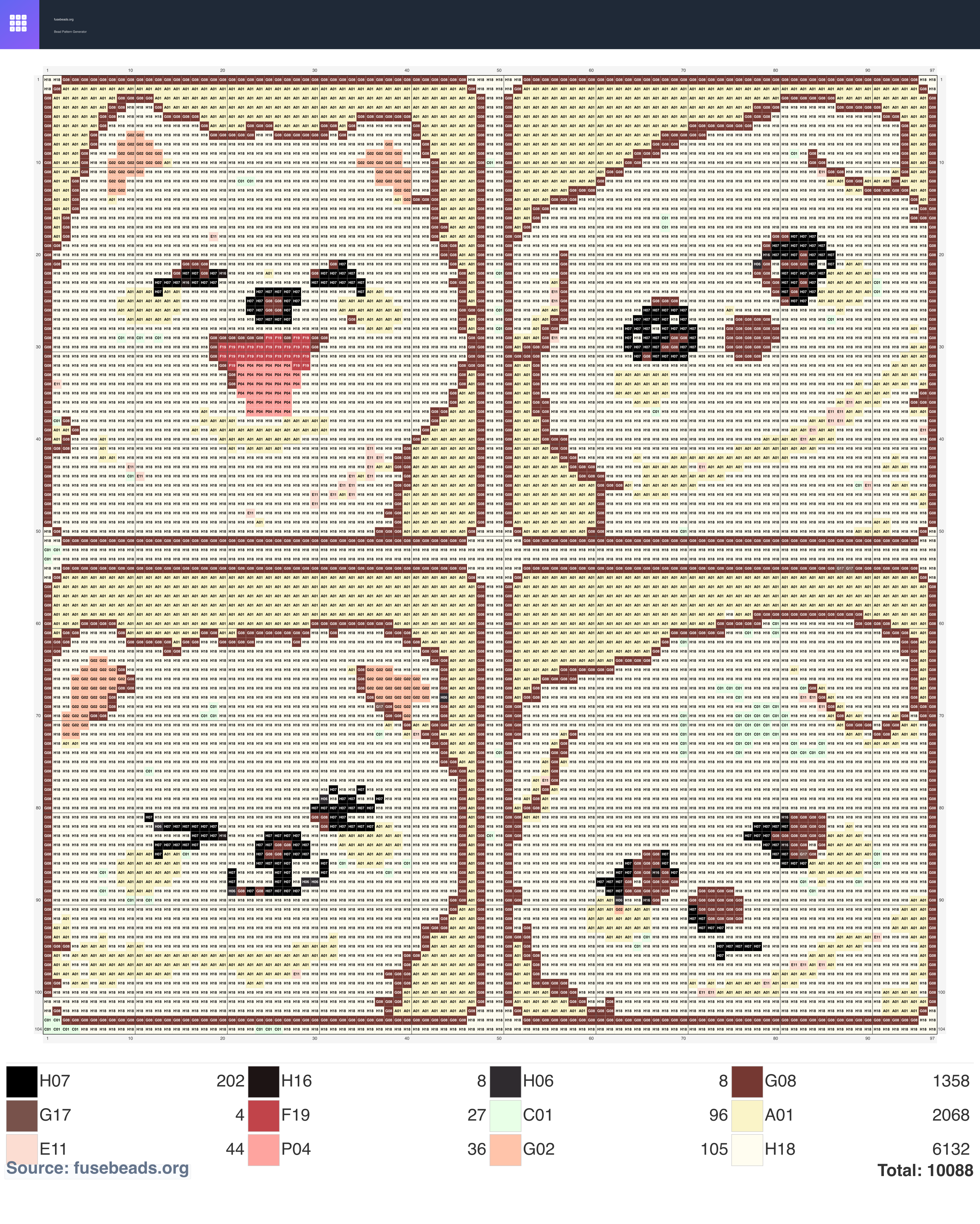 Puppy perler beads pattern