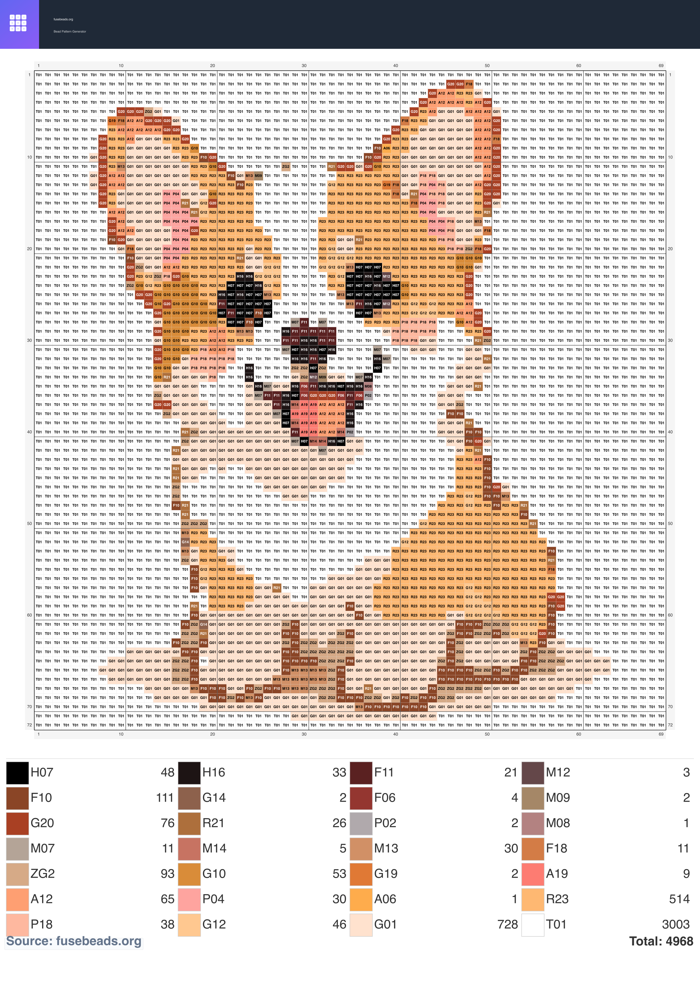 Puppy perler beads pattern