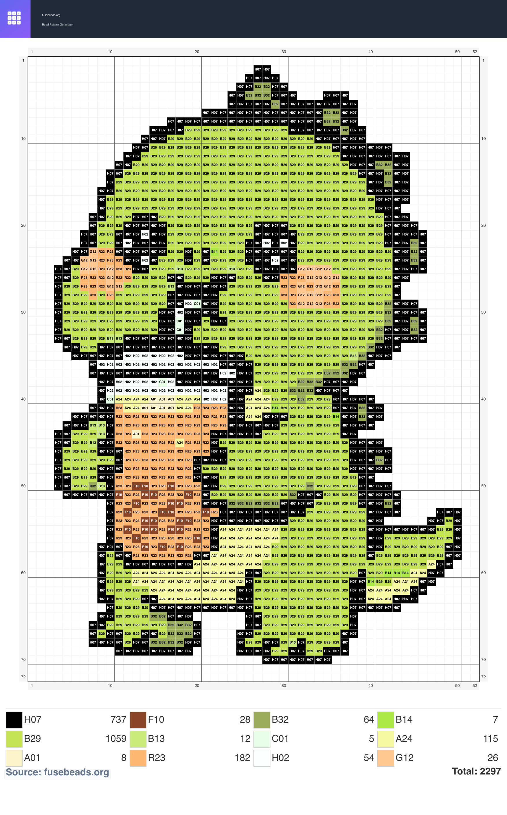 Milk Tea perler beads pattern