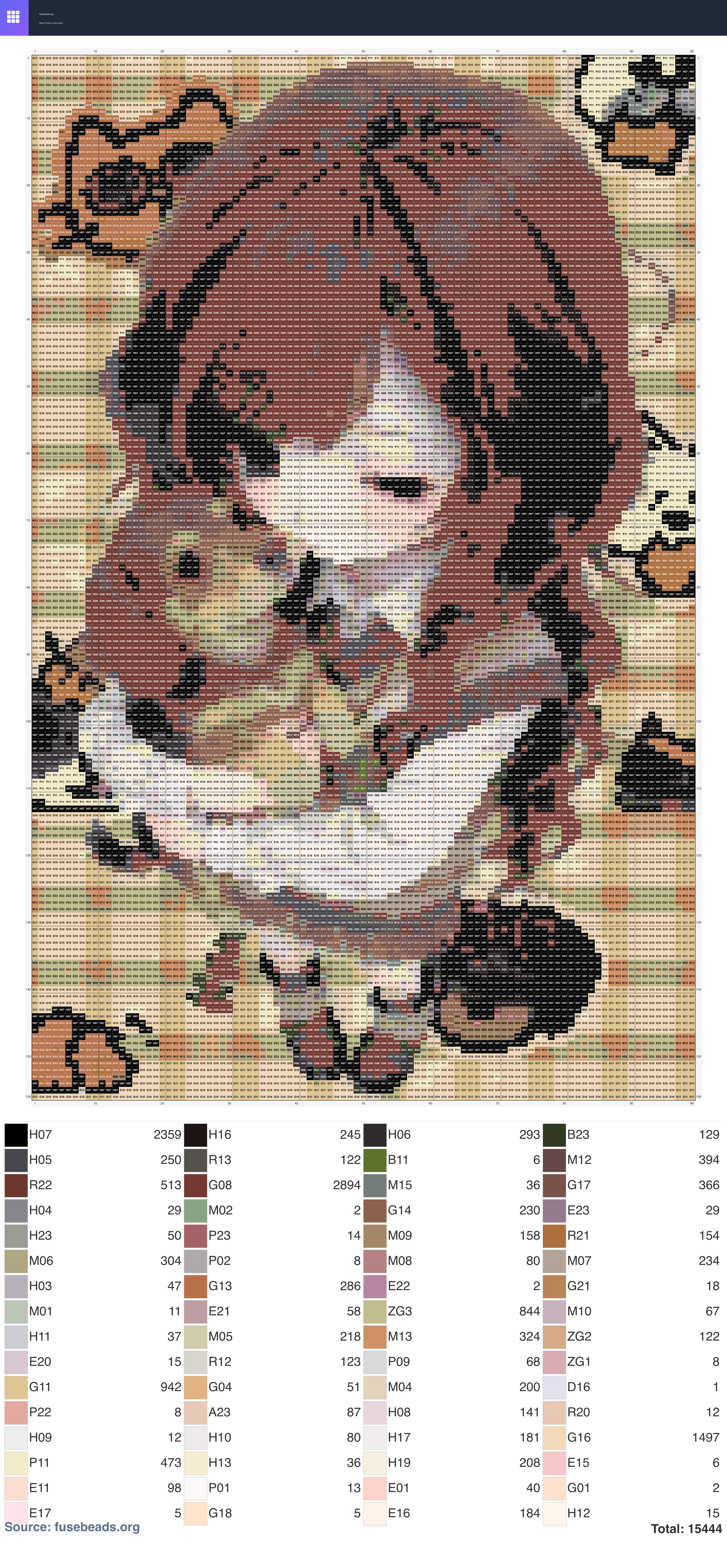 Puppy perler beads pattern