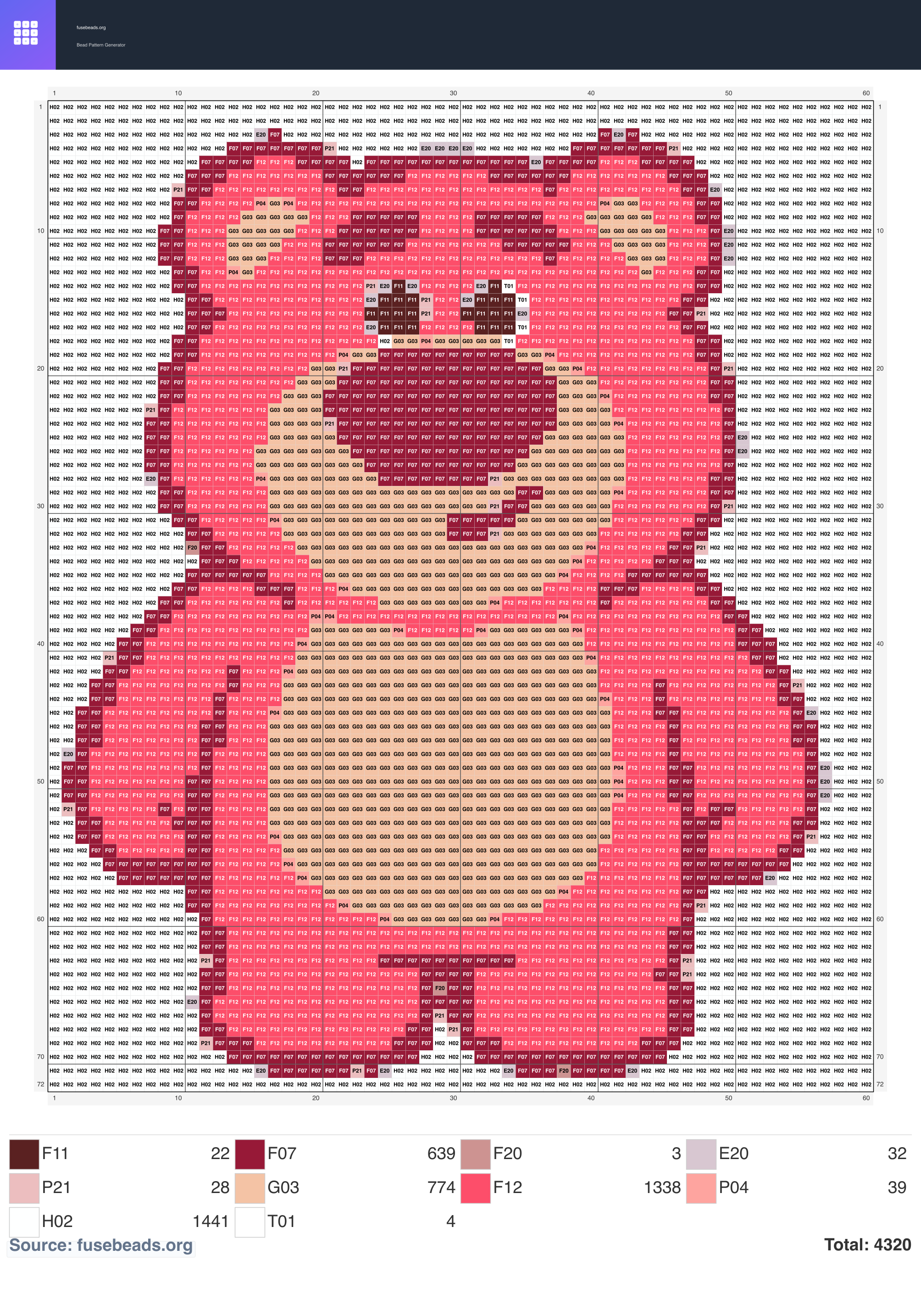Bear perler beads pattern