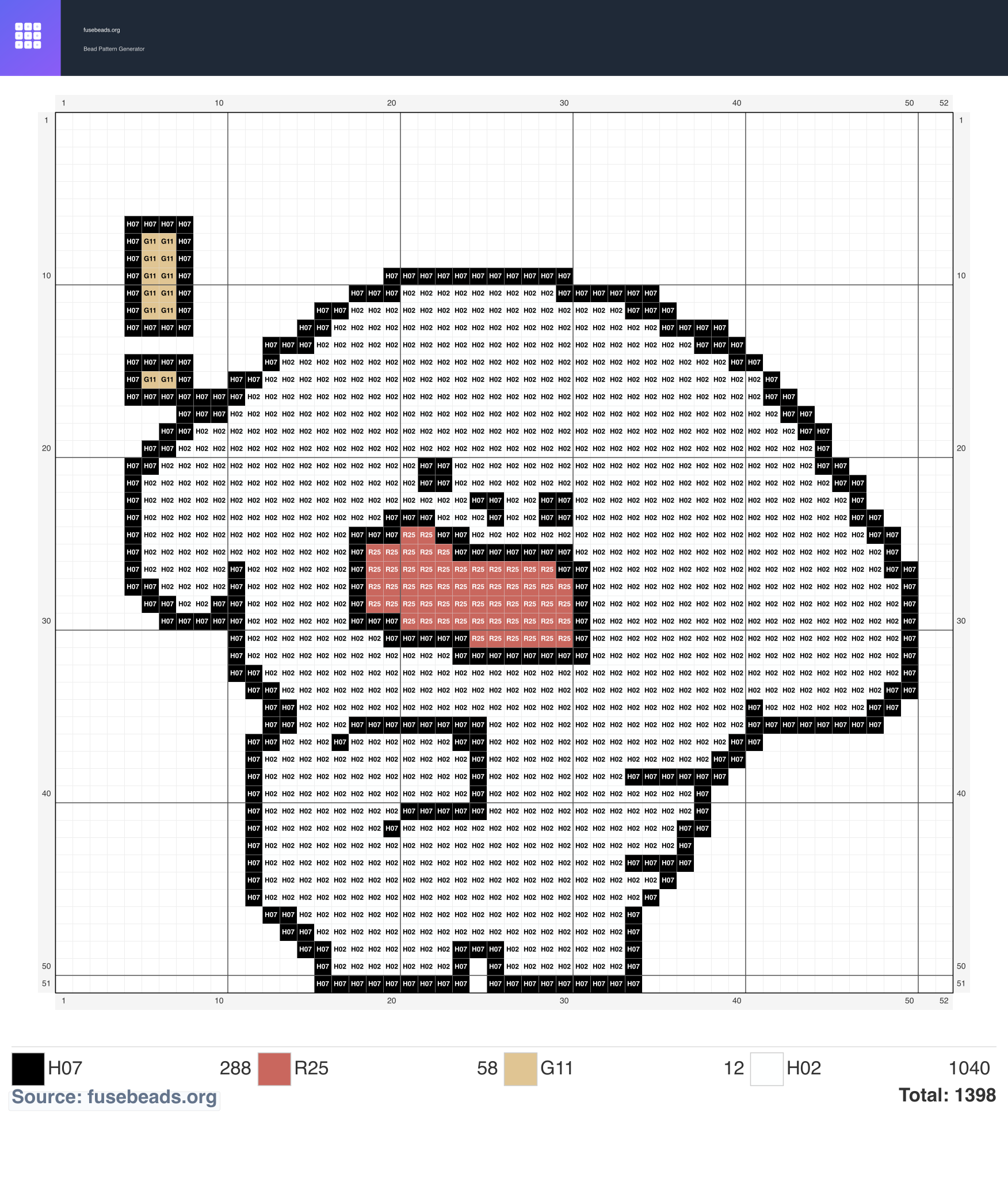 Puppy perler beads pattern