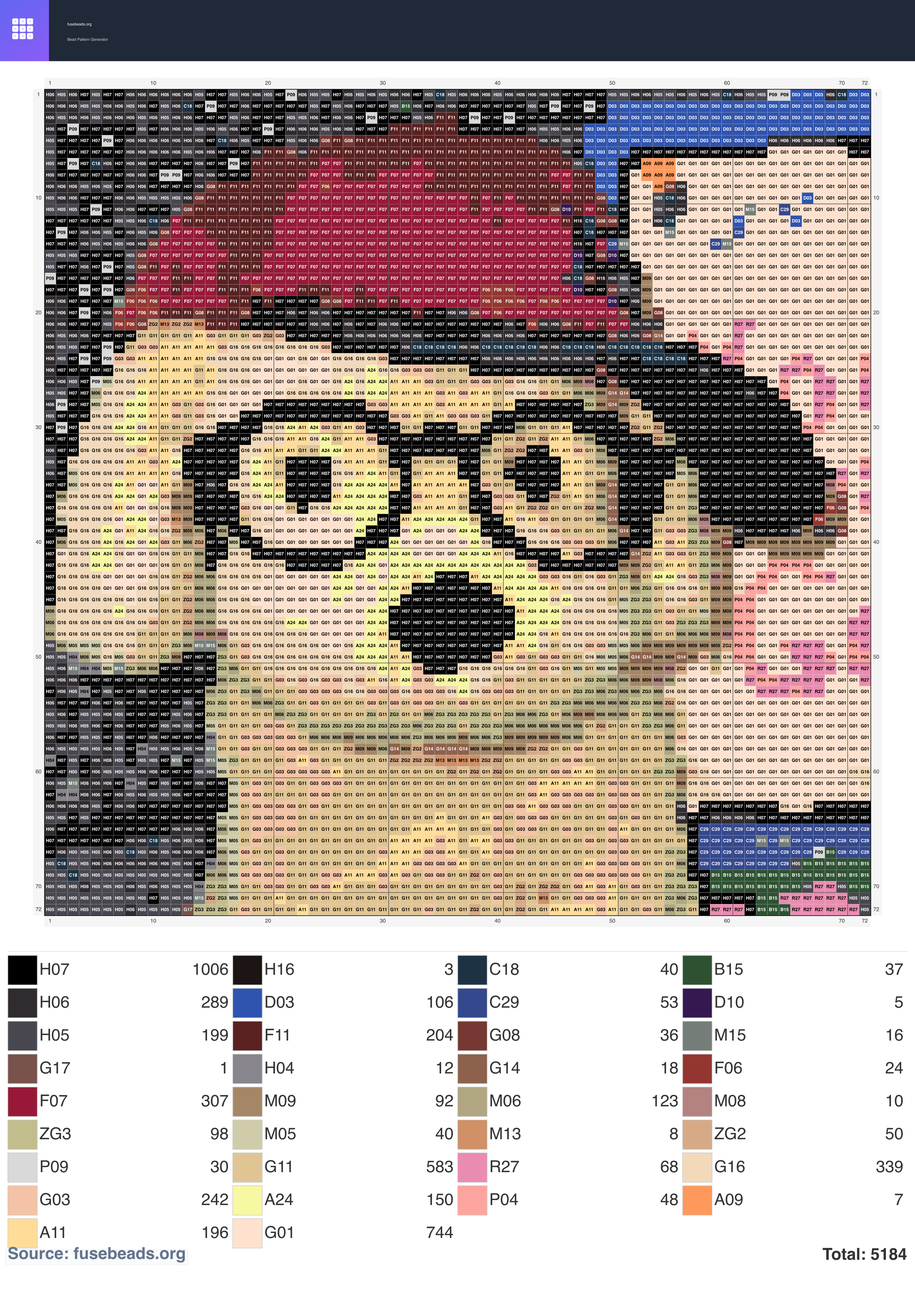 Puppy perler beads pattern