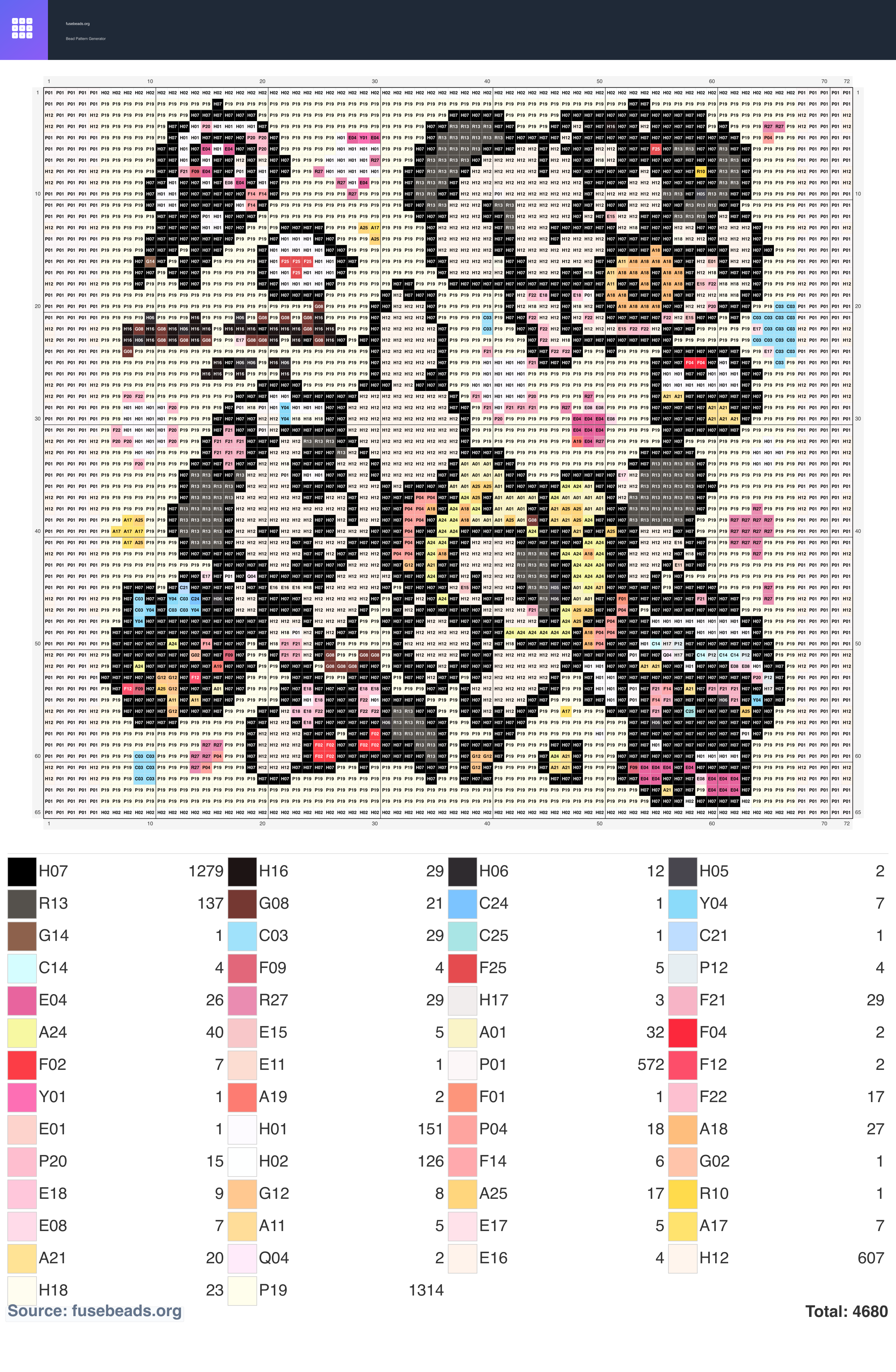 Puppy perler beads pattern