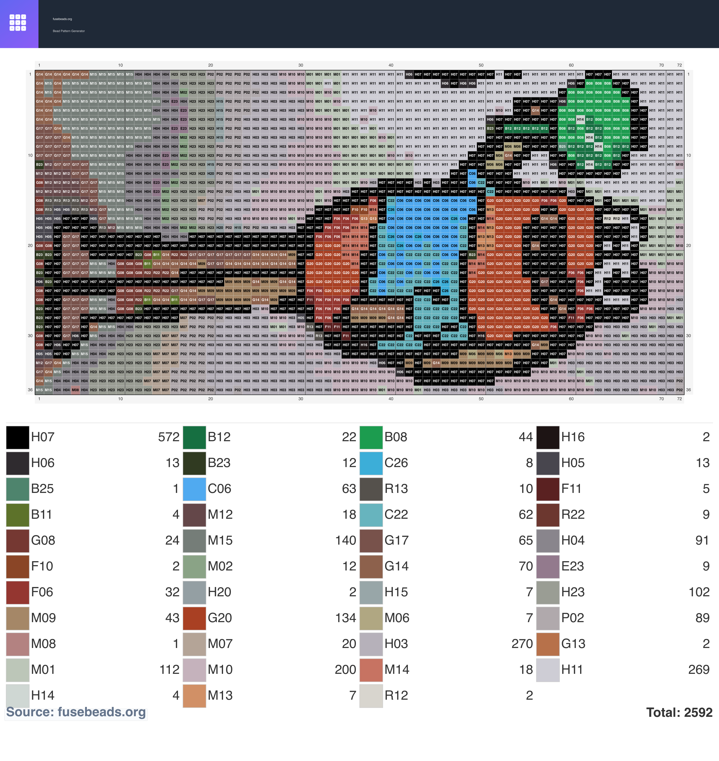 Finding Nemo perler beads pattern