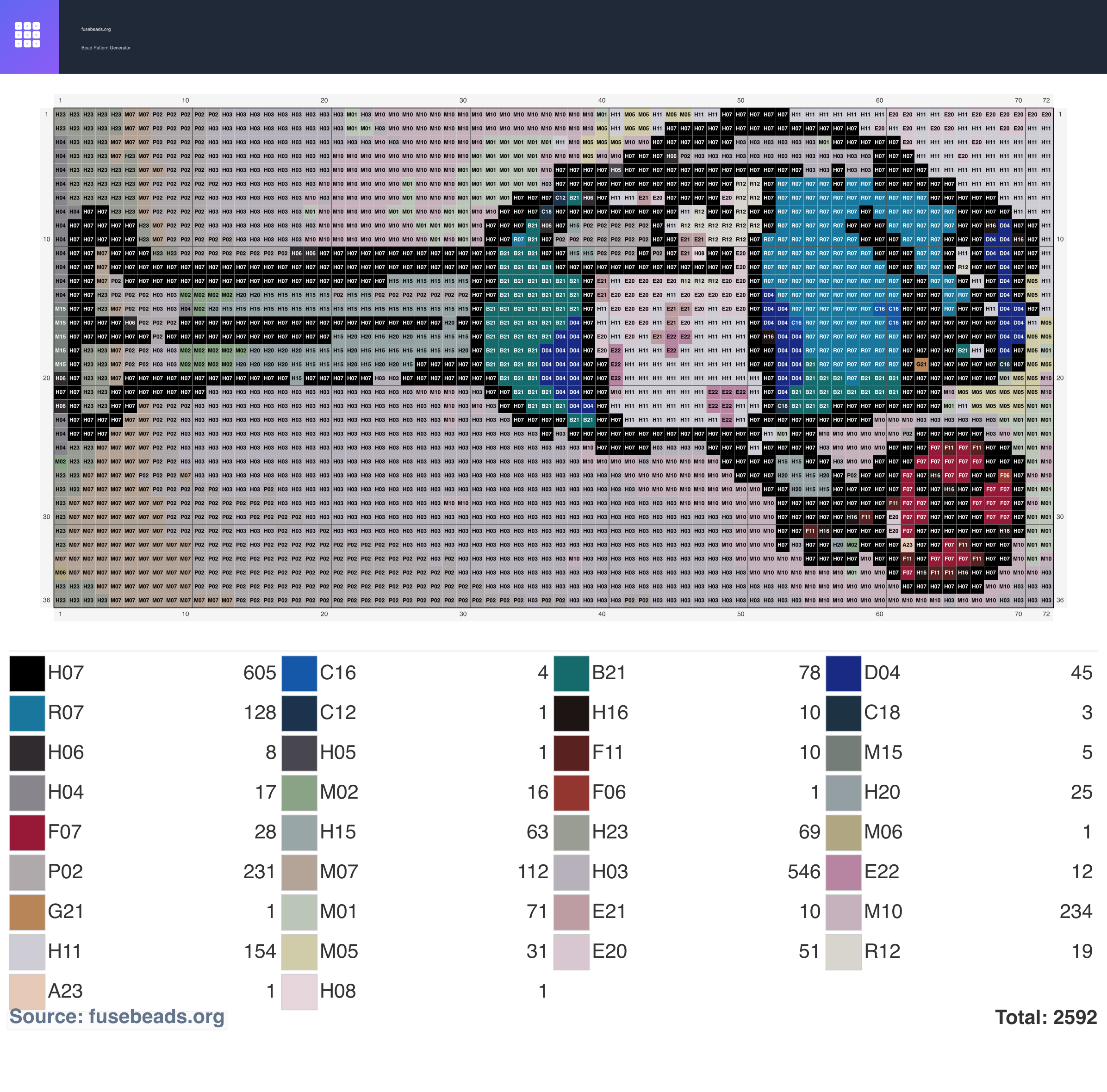 Finding Nemo perler beads pattern