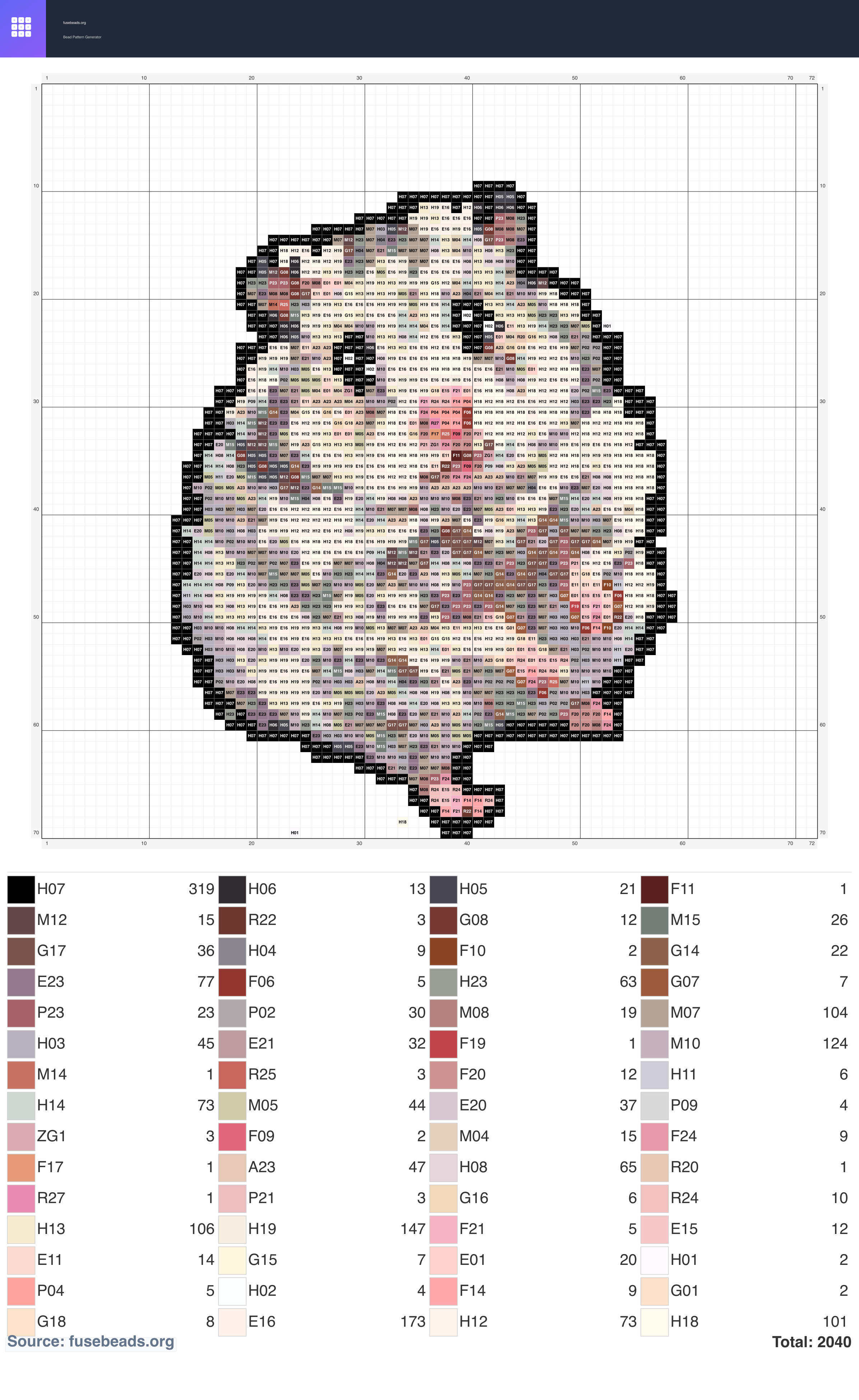 Cute Hamster Baby perler beads pattern