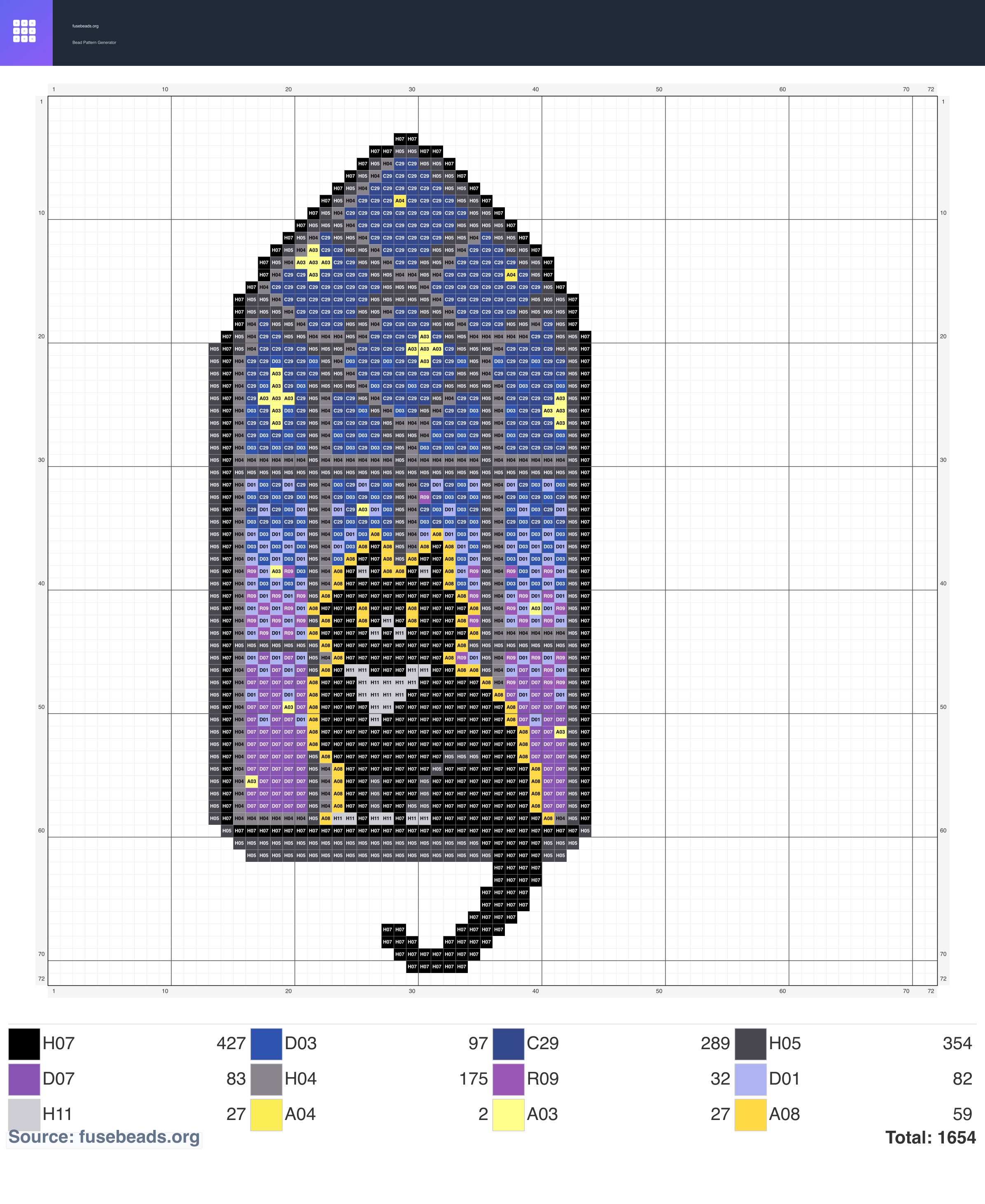 Kitty perler beads pattern