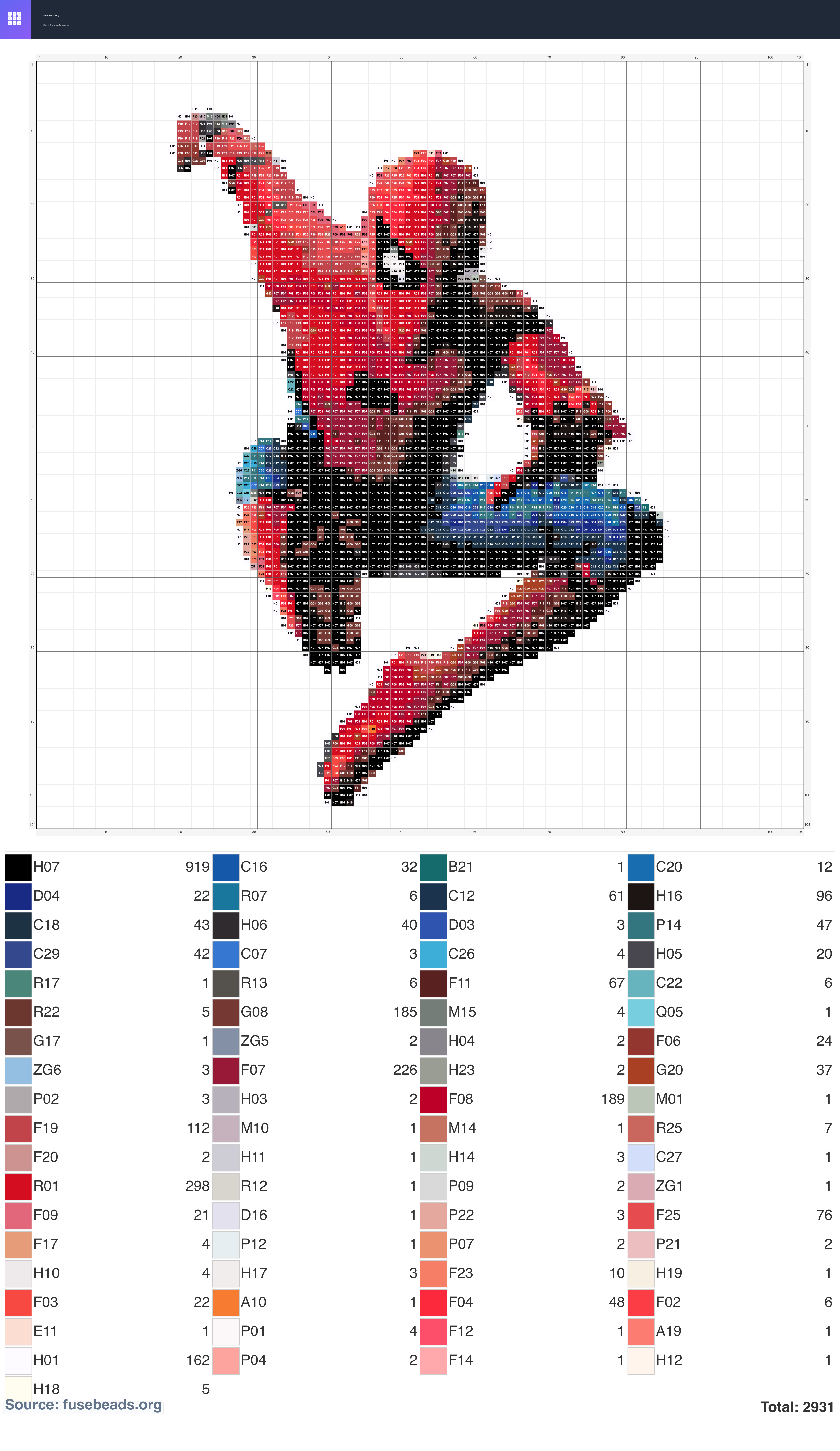Spider-Man perler beads pattern