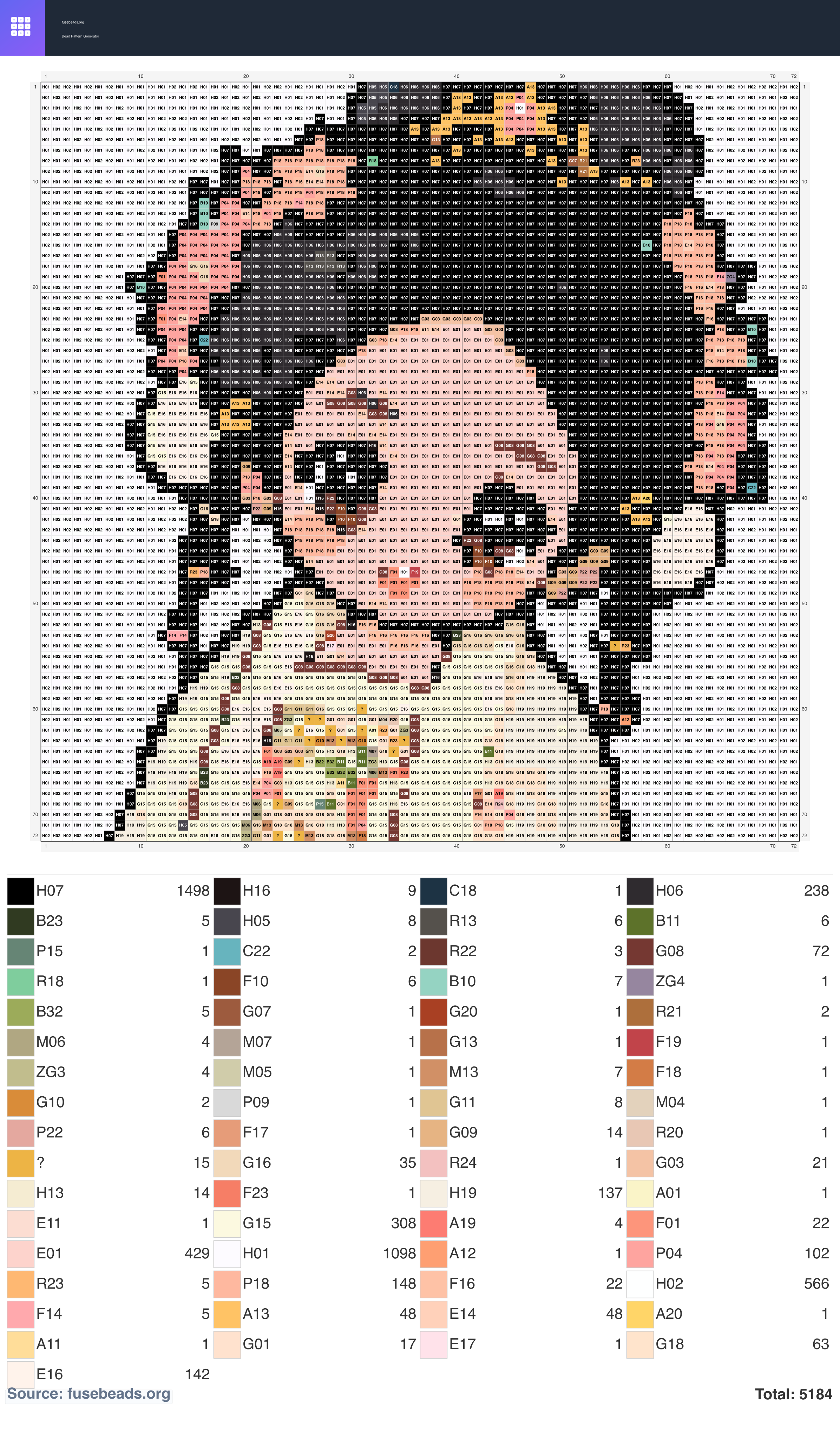 Kawaii #1863 perler beads pattern