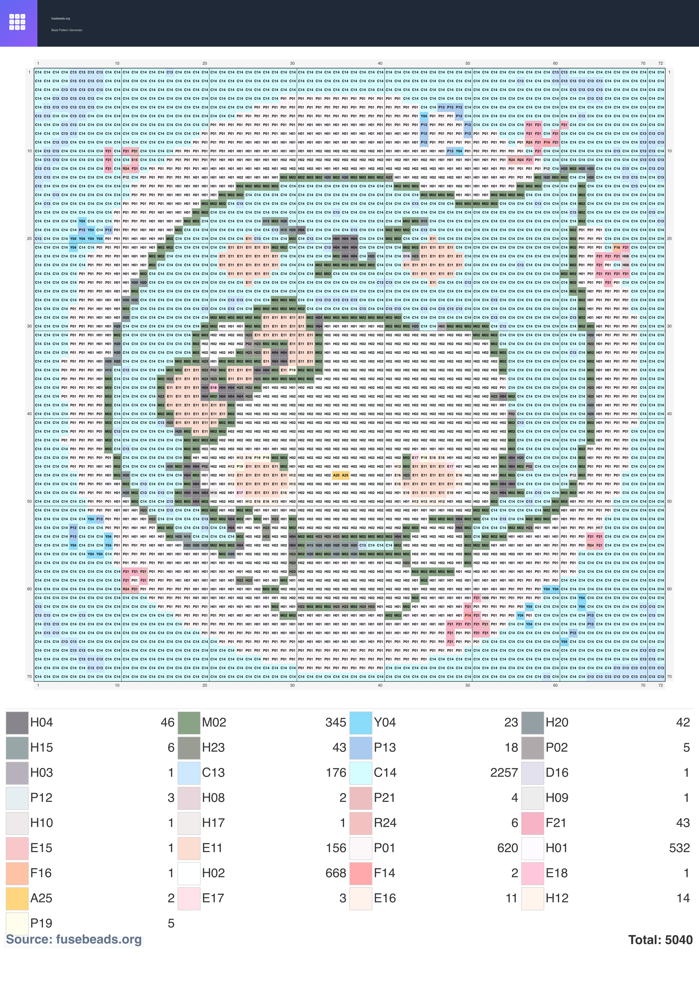 Cute Kitty perler beads pattern