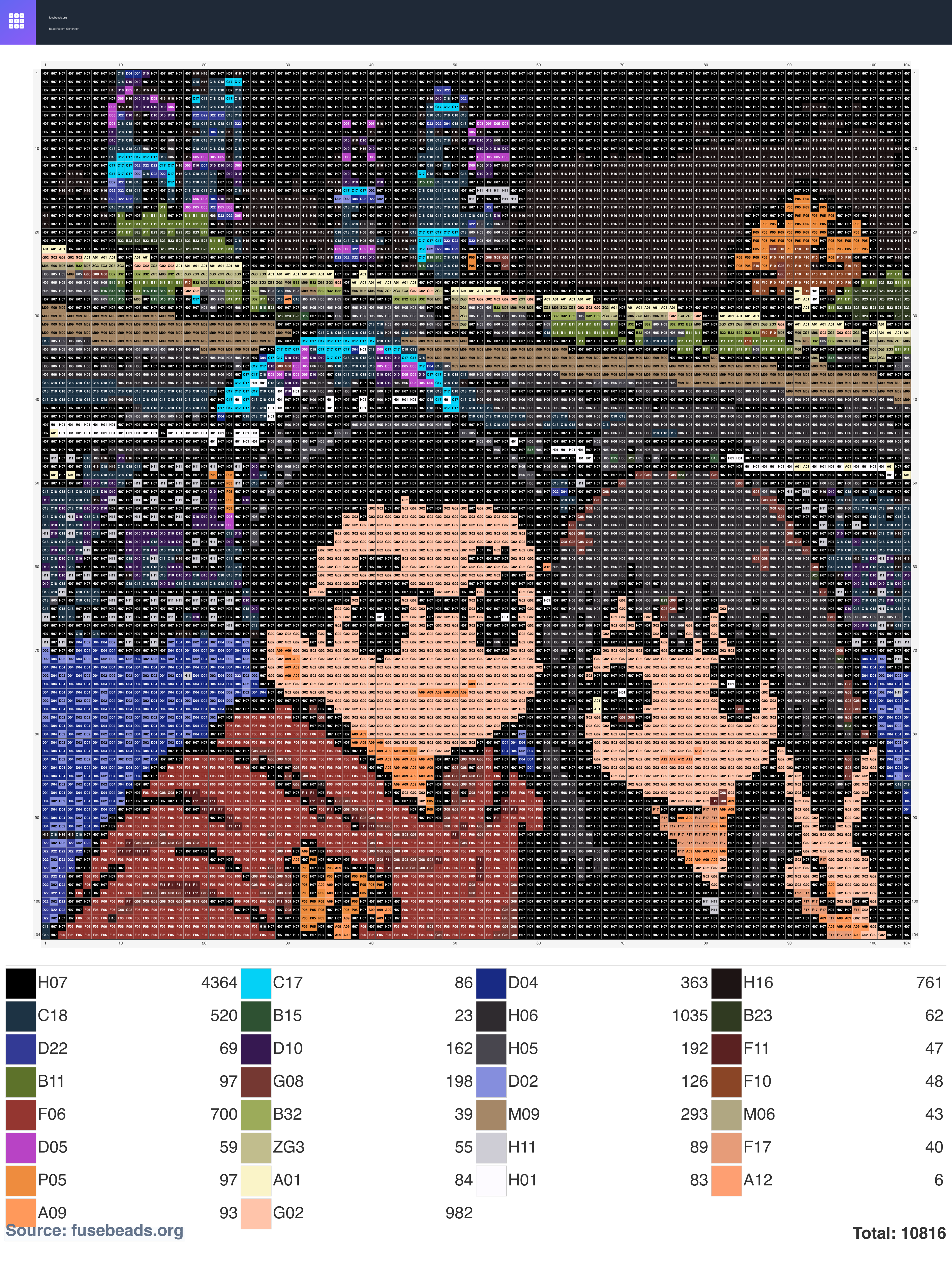 Kawaii #1971 perler beads pattern