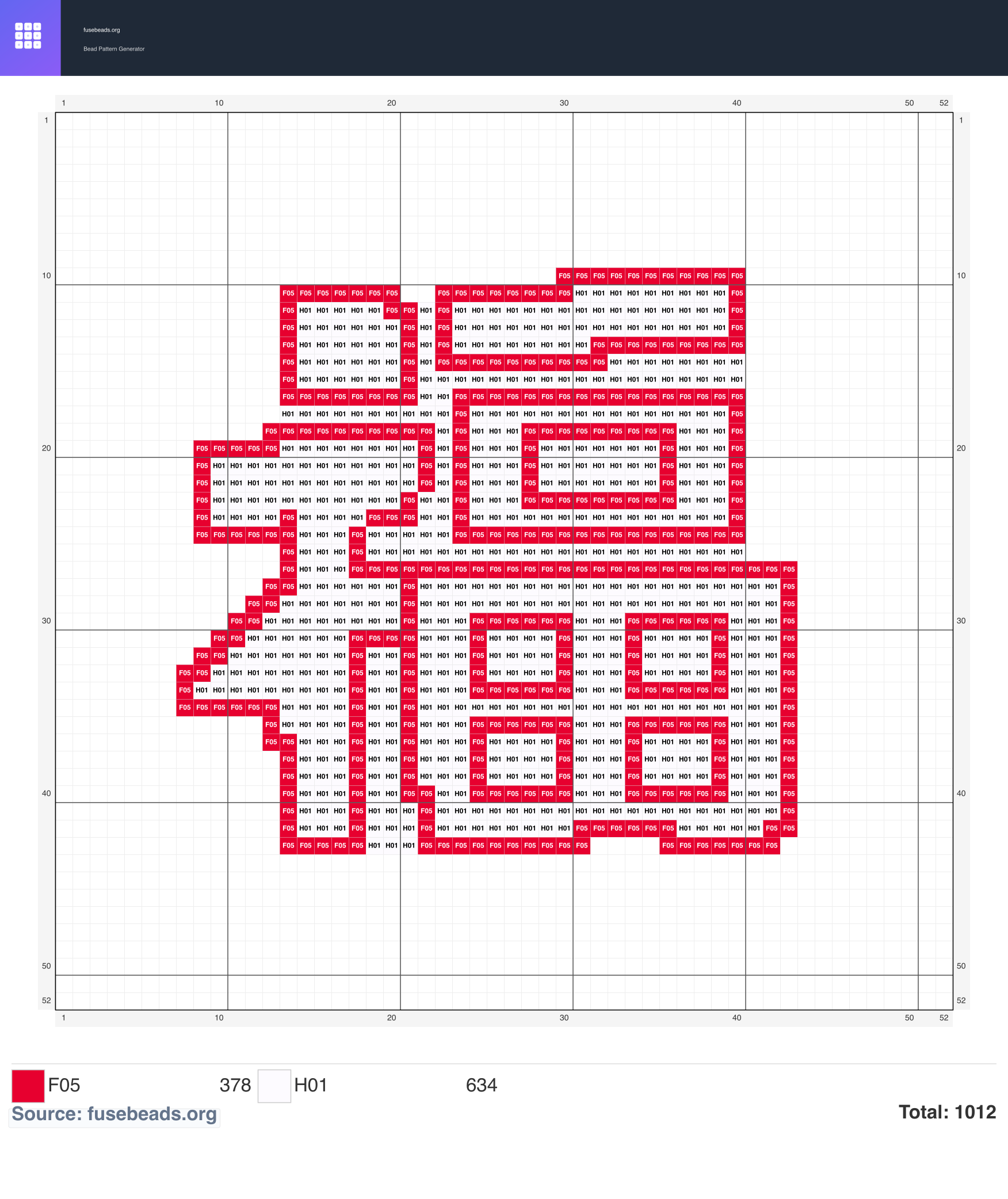 Fortune Character perler beads pattern