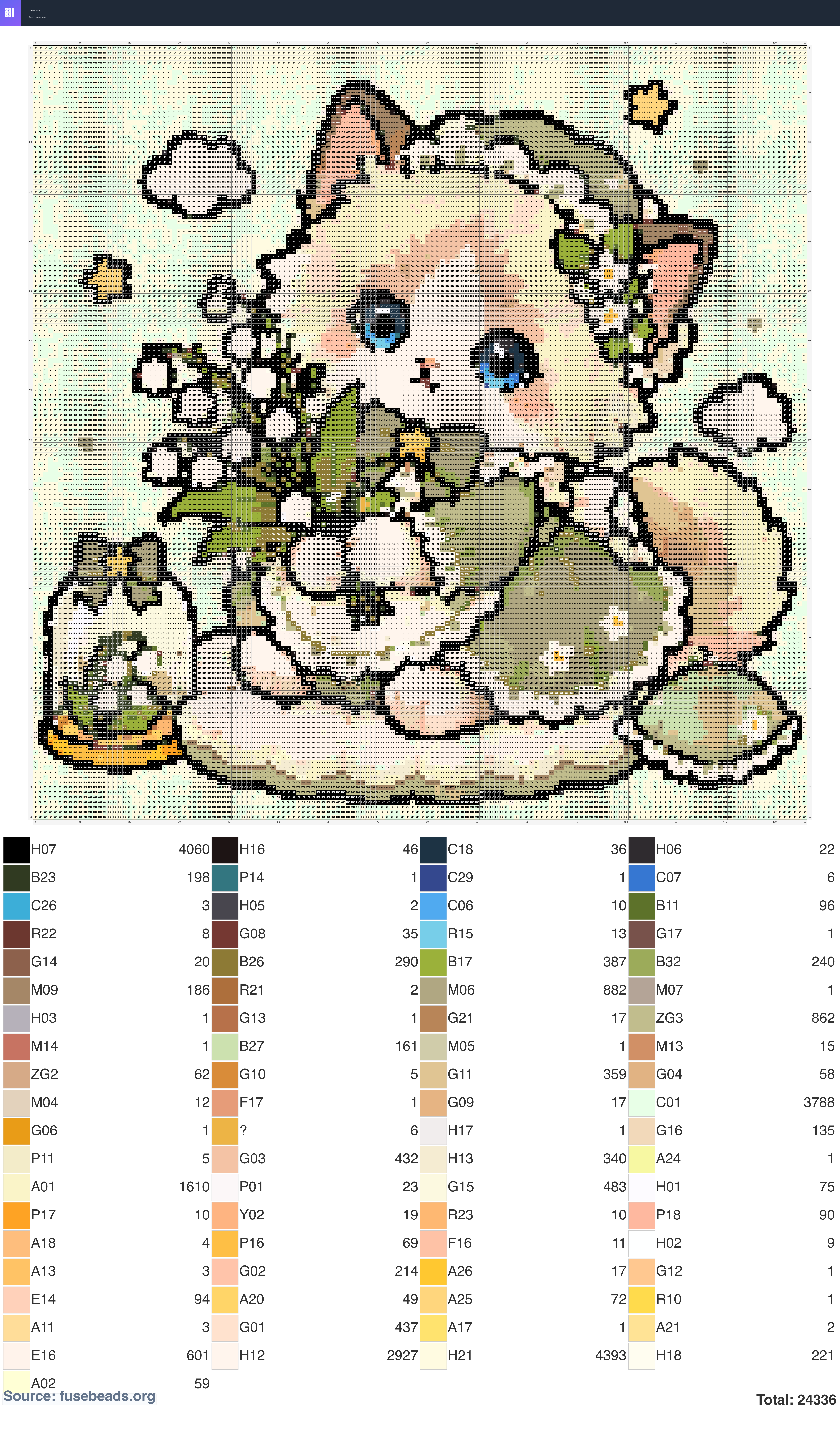 Cute perler beads pattern