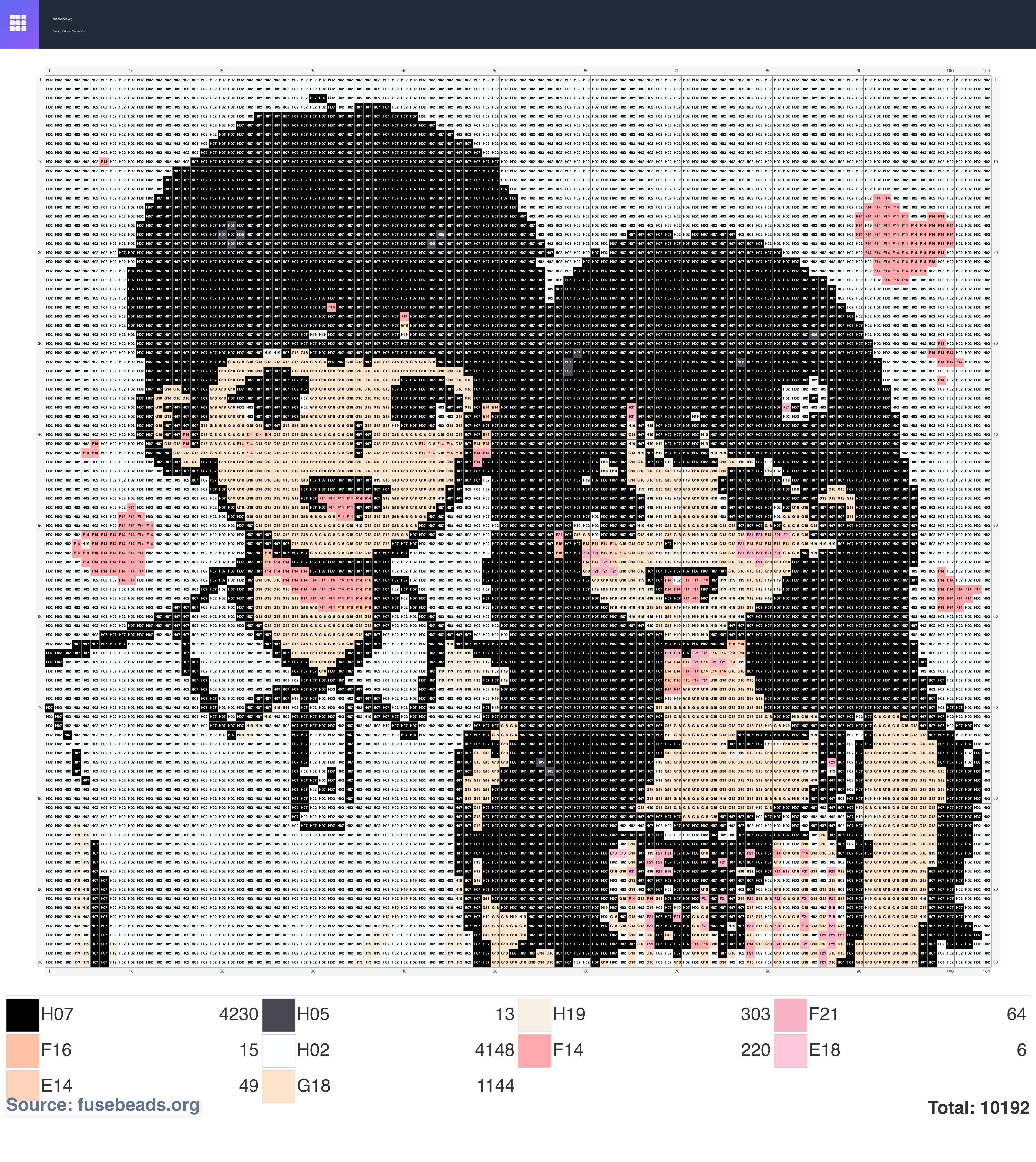 Couple perler beads pattern