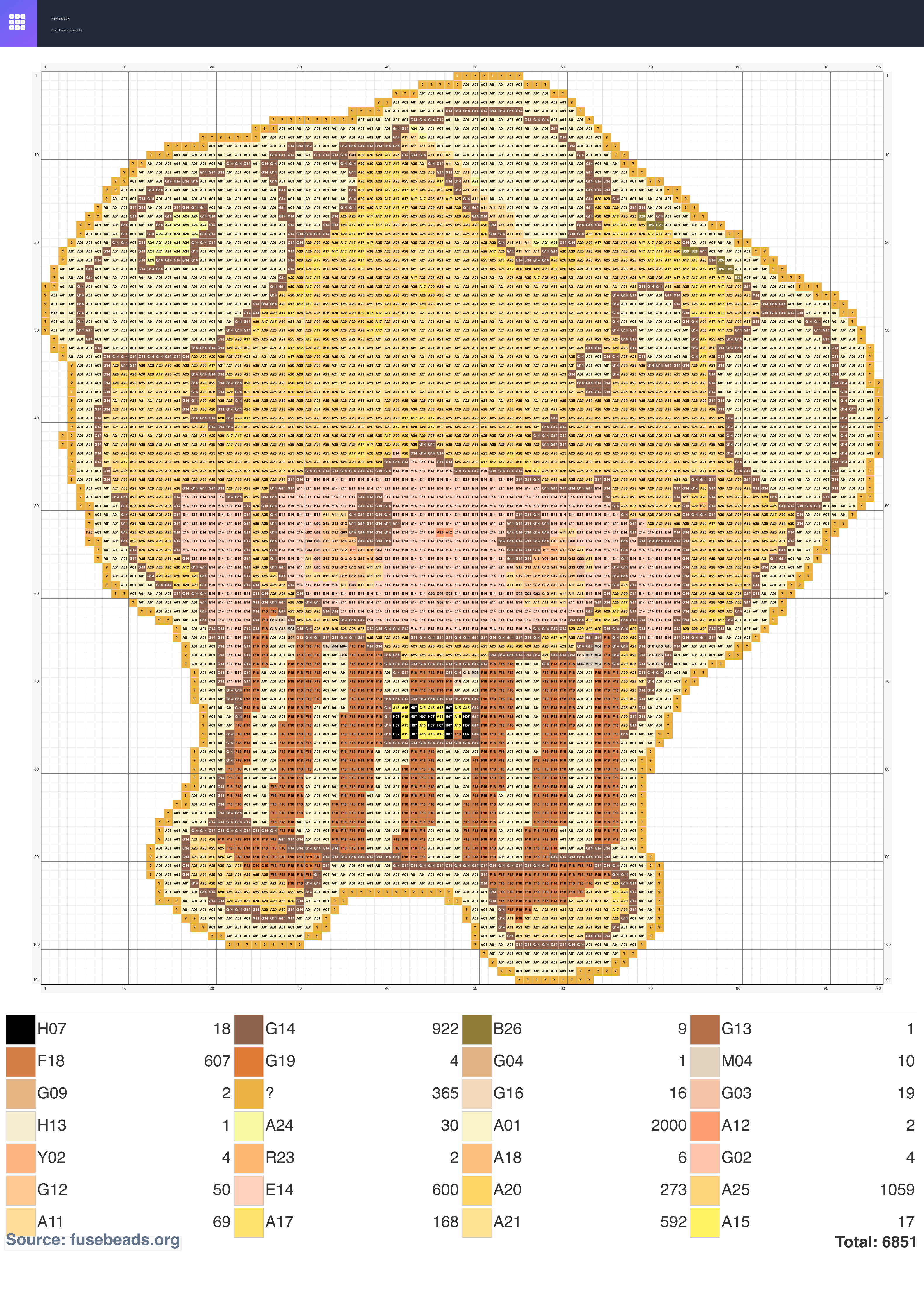 Kawaii #2035 perler beads pattern