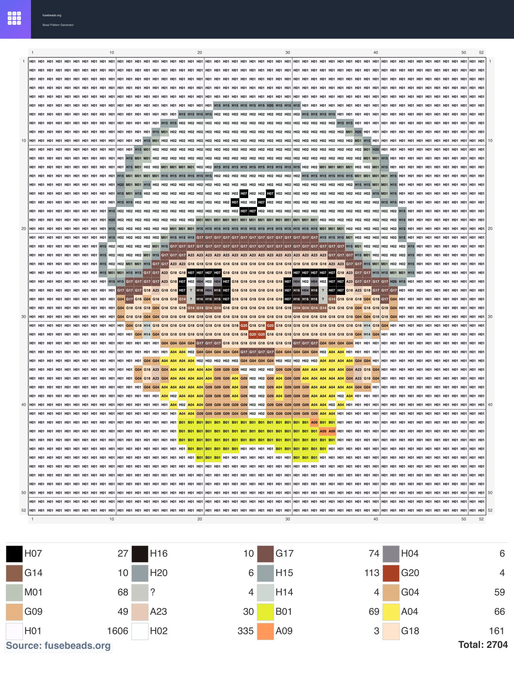 Kawaii #2039 perler beads pattern