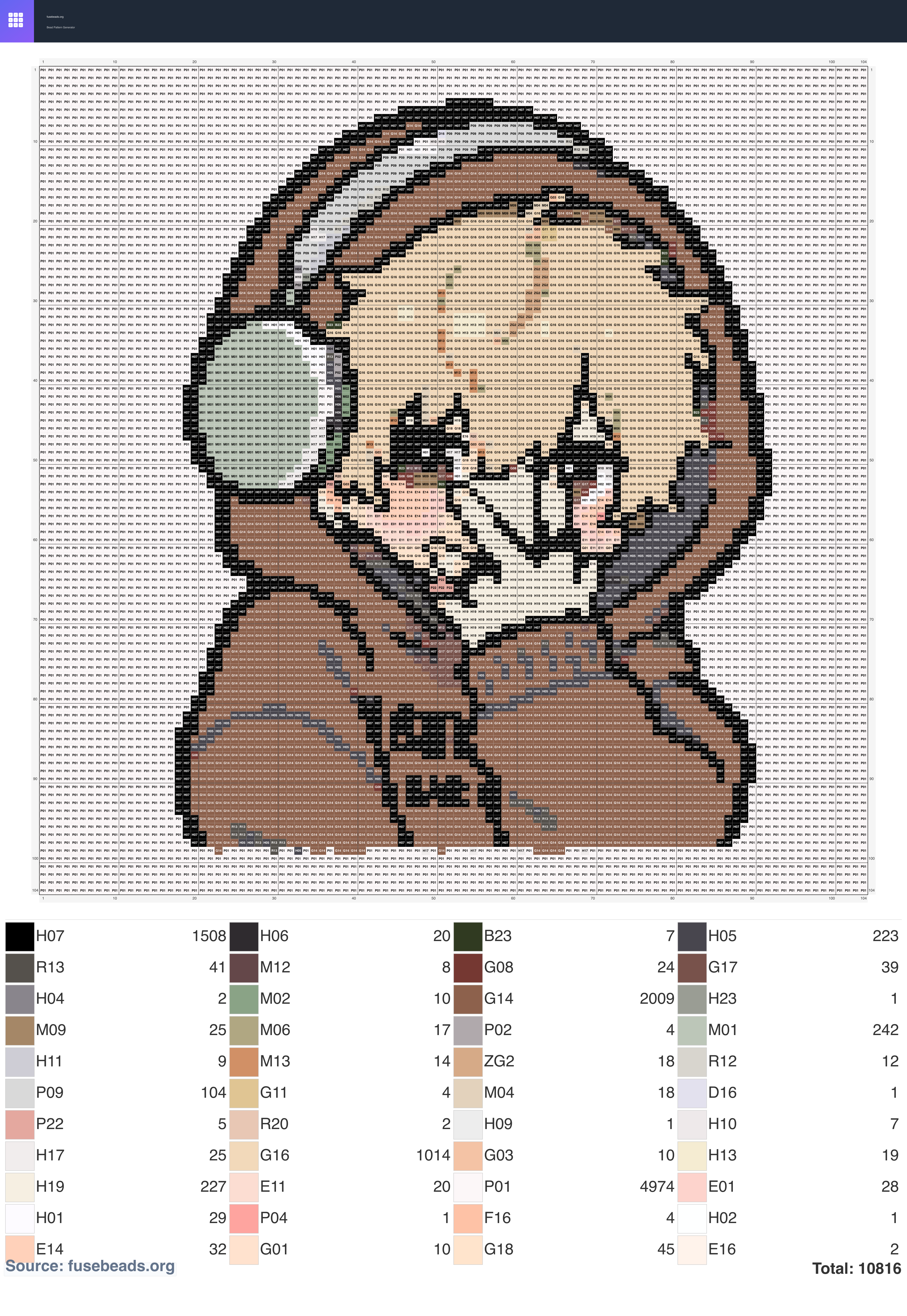Kawaii #2055 perler beads pattern