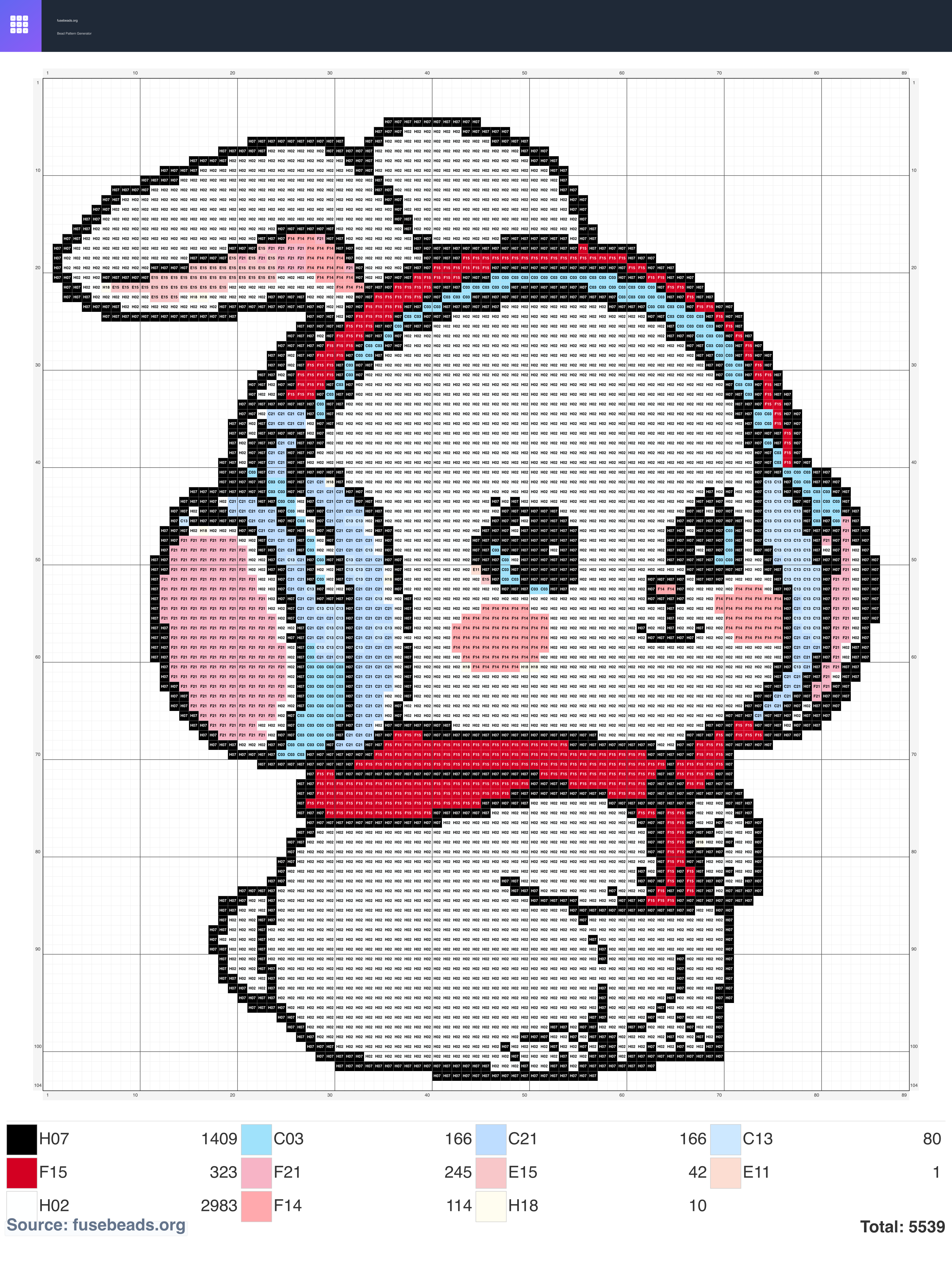 Music Bunny perler beads pattern