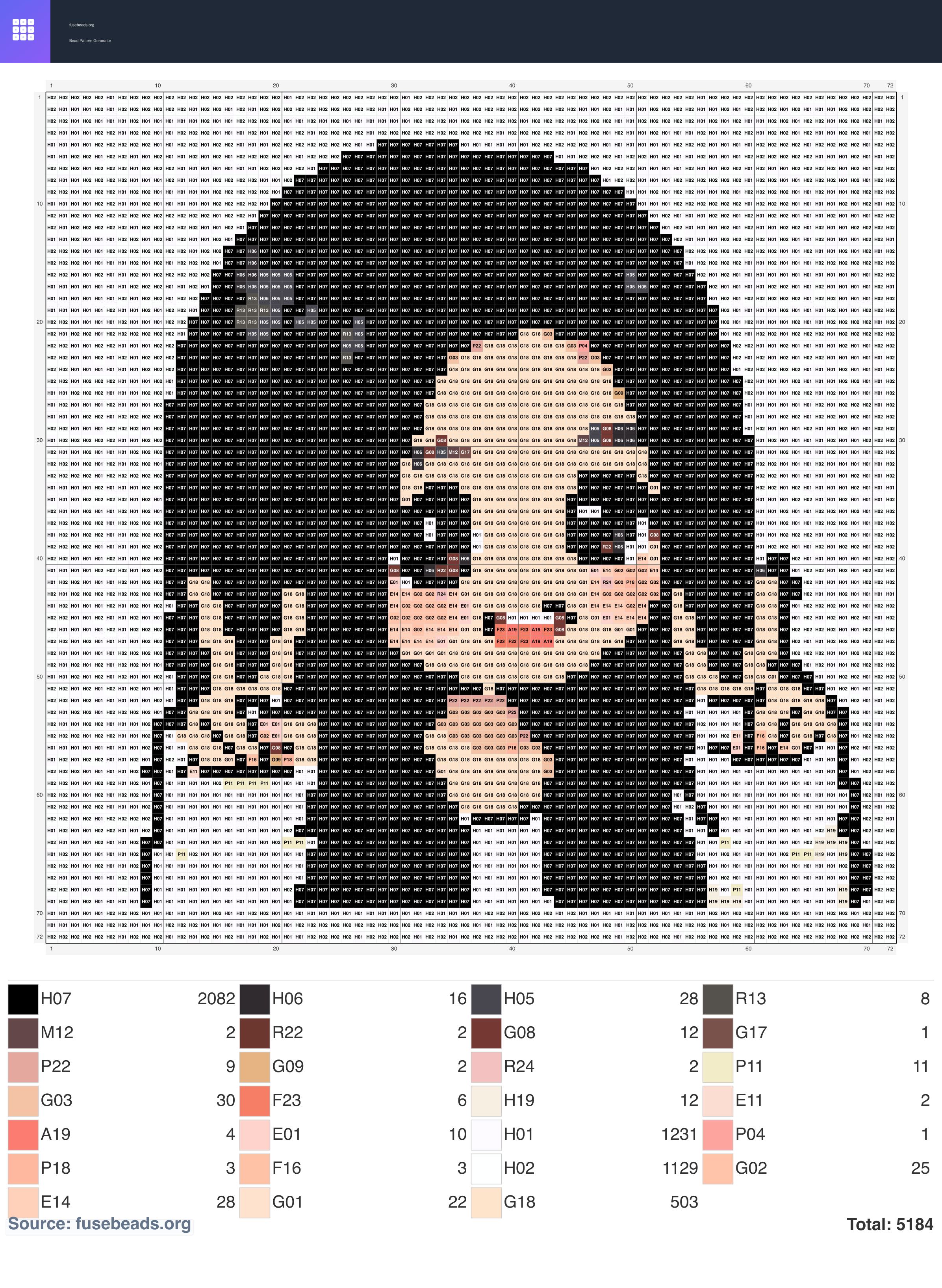 Esther perler beads pattern