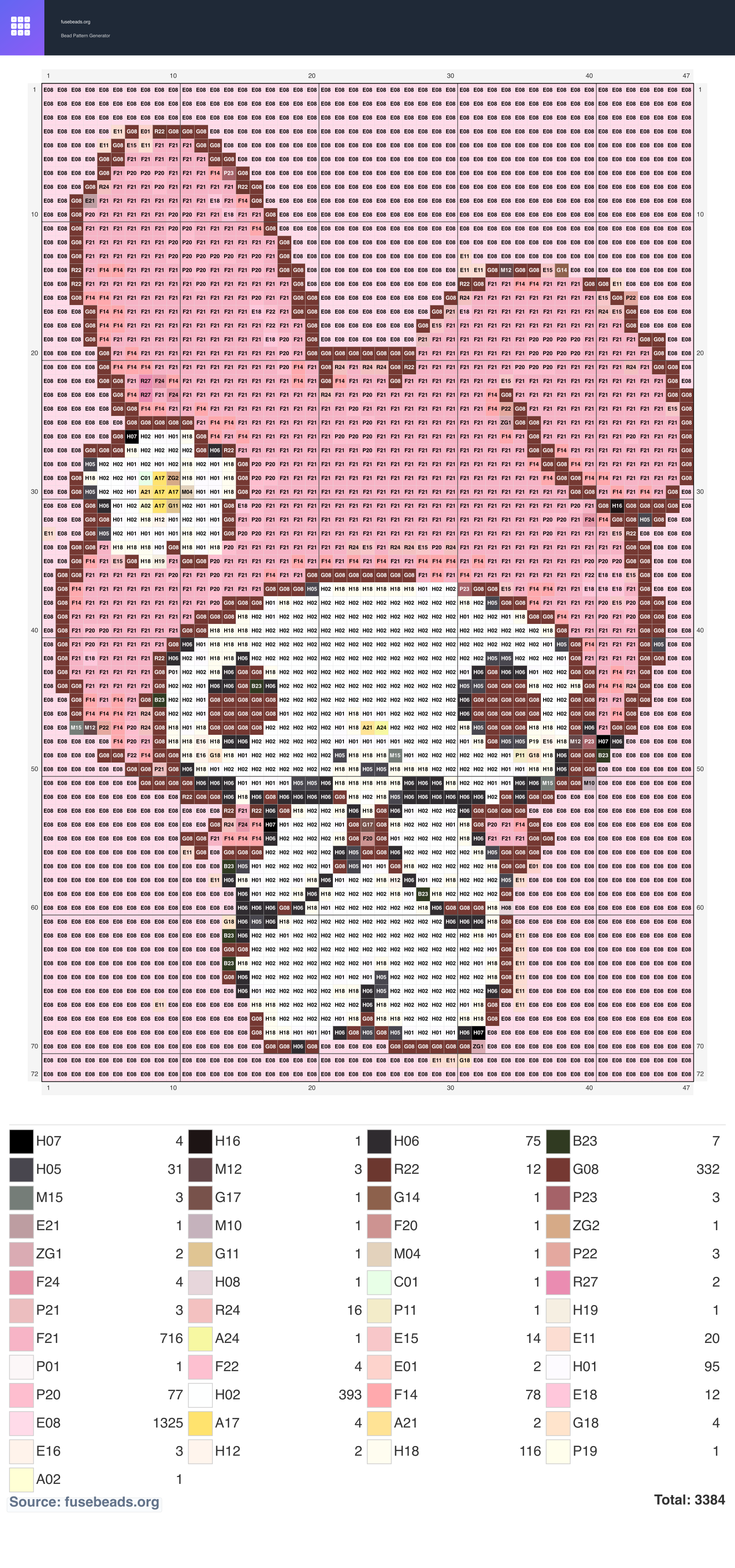 My Melody perler beads pattern