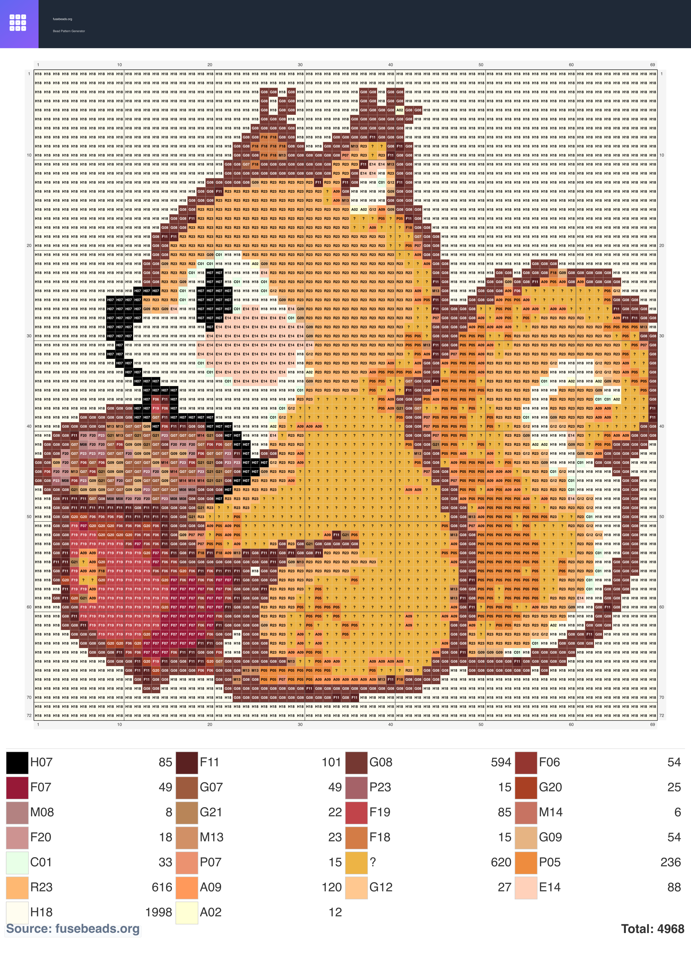 Kawaii #2116 perler beads pattern