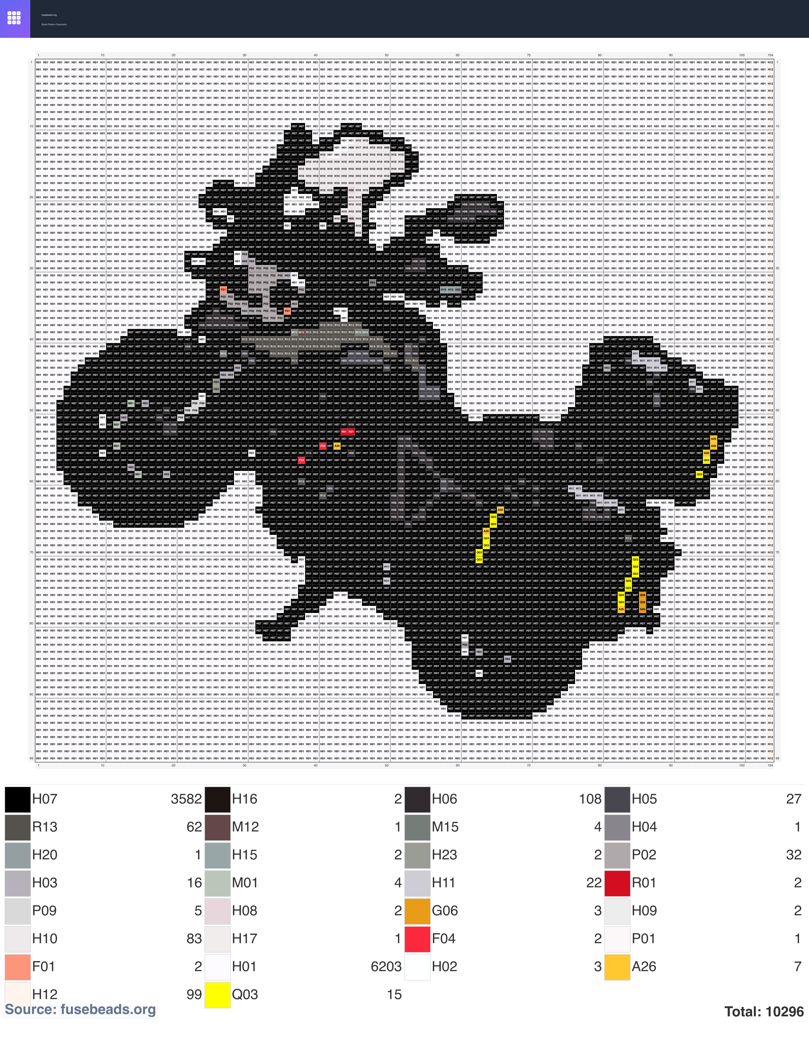 Kawaii #2118 perler beads pattern