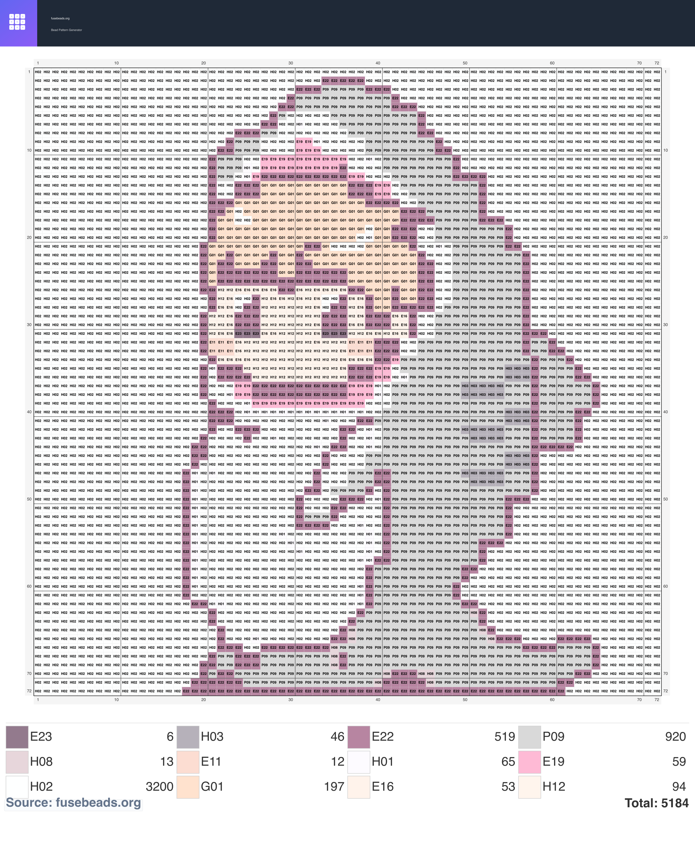 Kawaii #2140 perler beads pattern