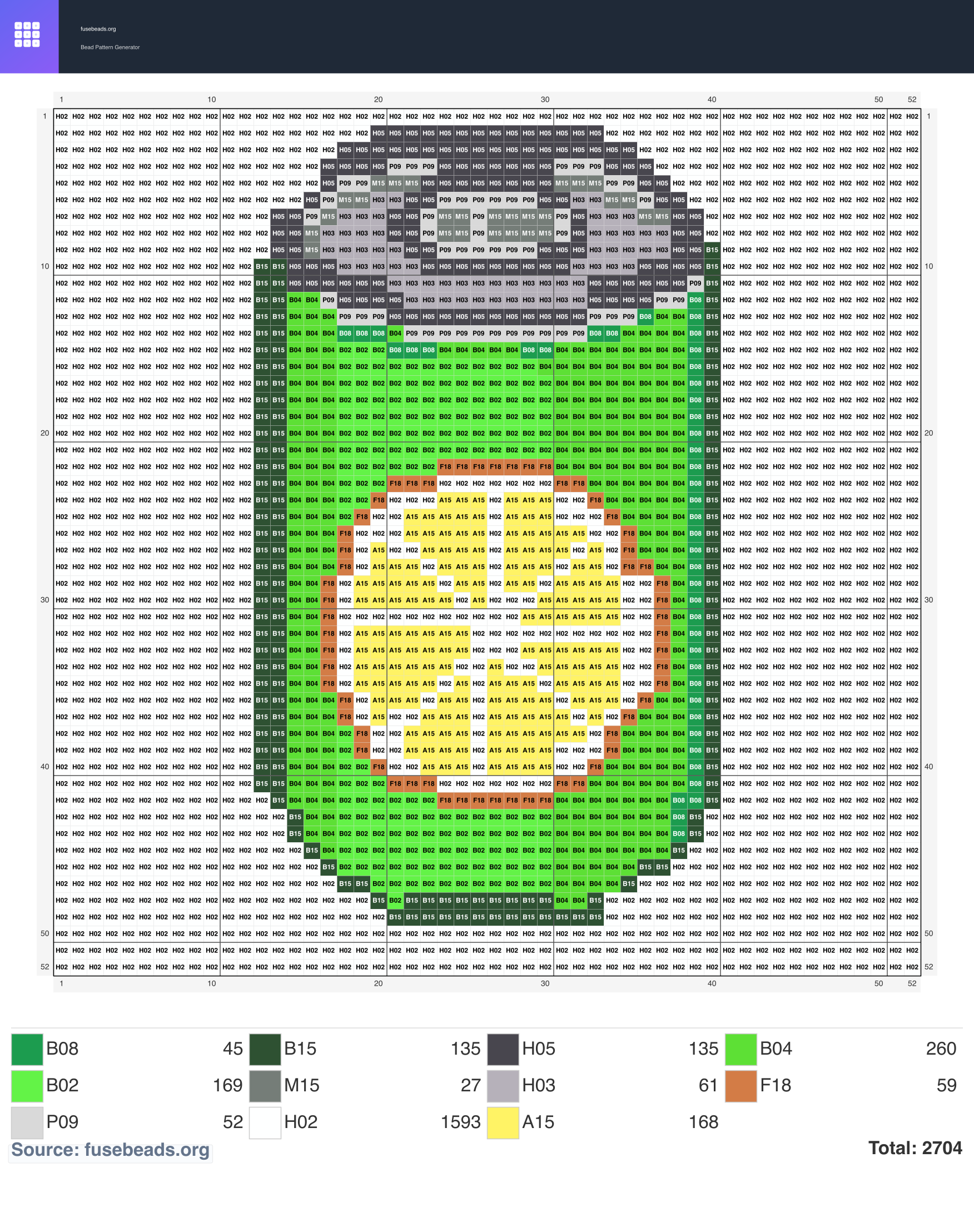 Kawaii #2142 perler beads pattern