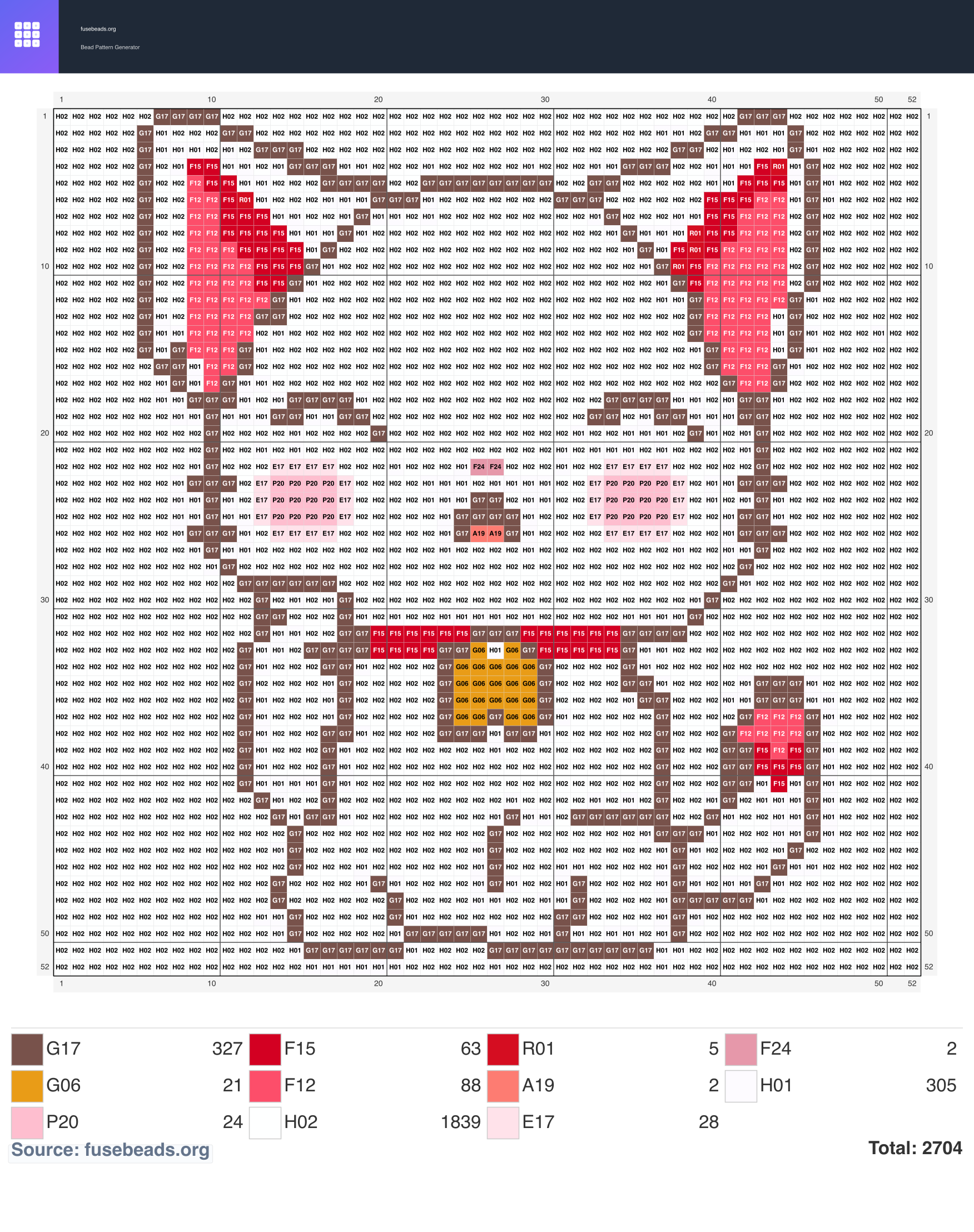 Kawaii #2145 perler beads pattern