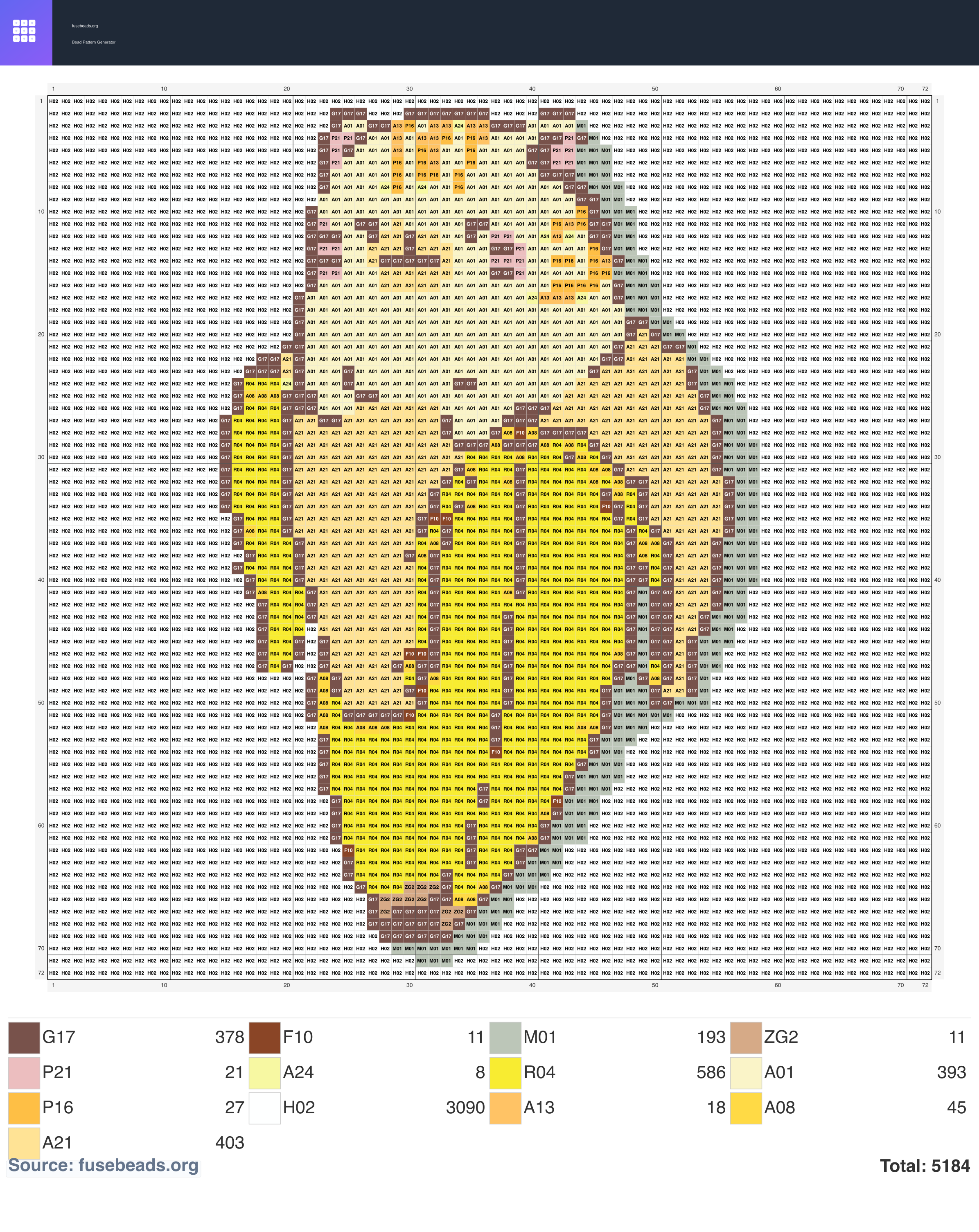 Kawaii #2150 perler beads pattern
