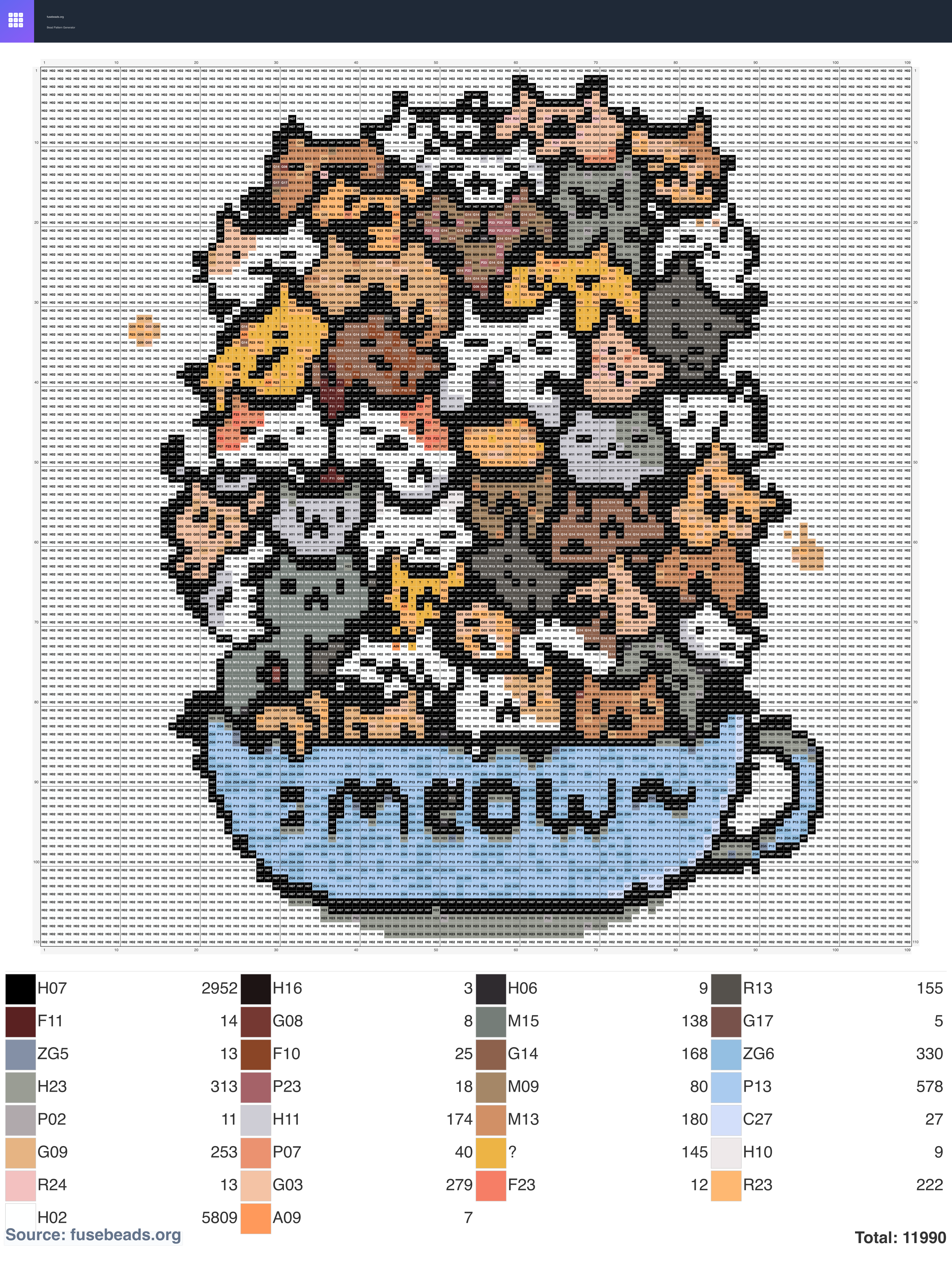 Kawaii #2153 perler beads pattern