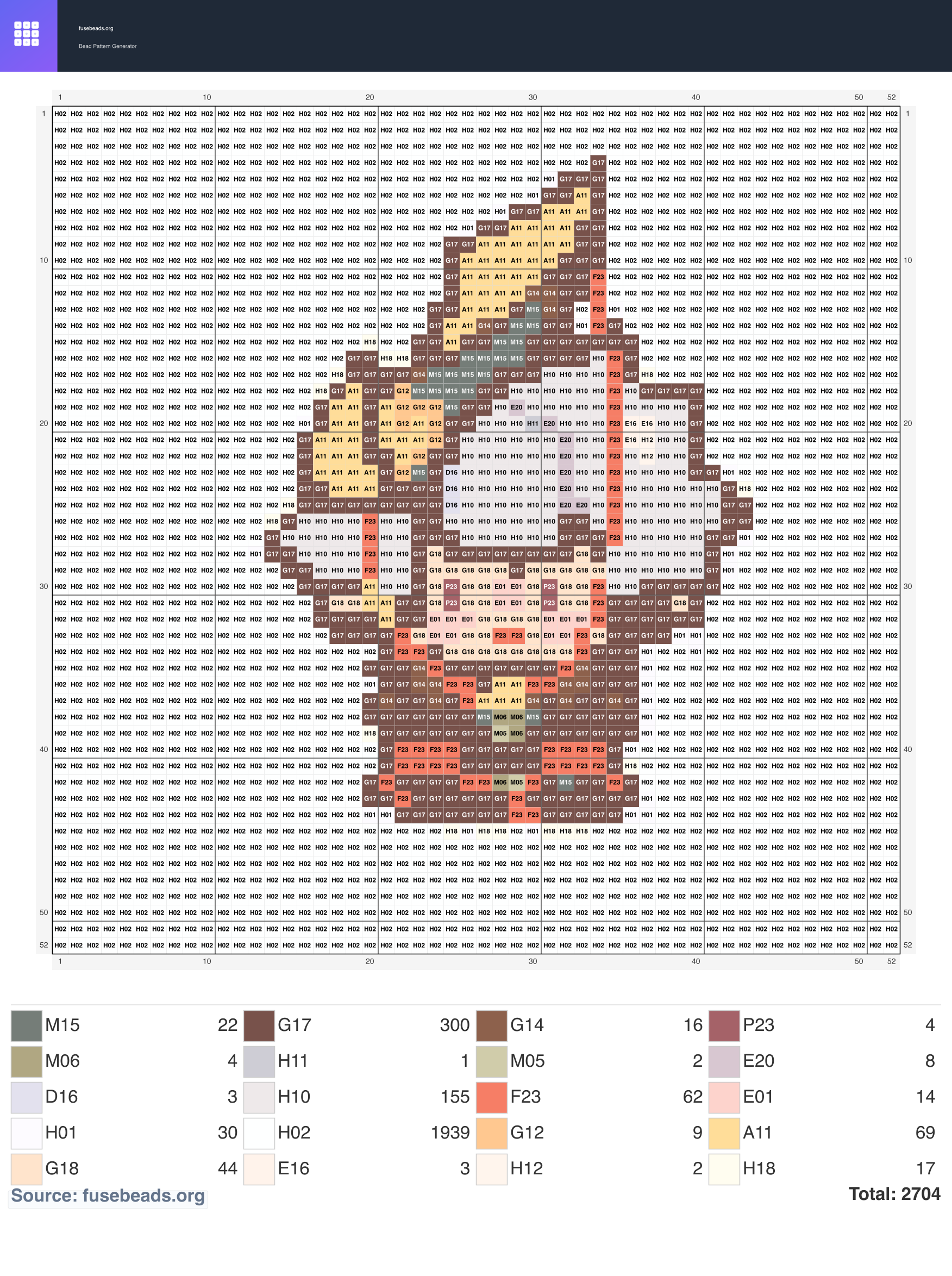 Kawaii #2155 perler beads pattern
