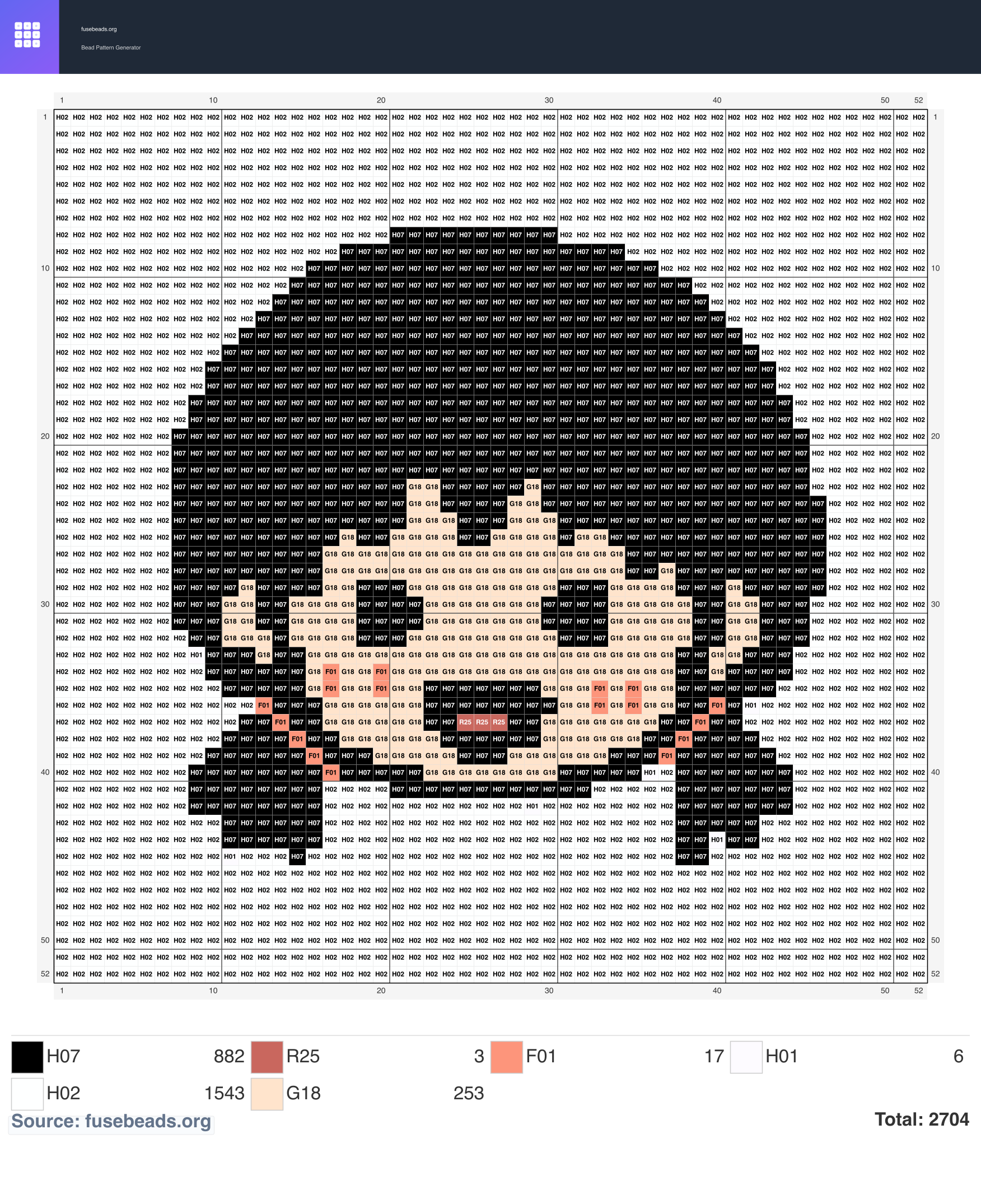 Kawaii #2157 perler beads pattern