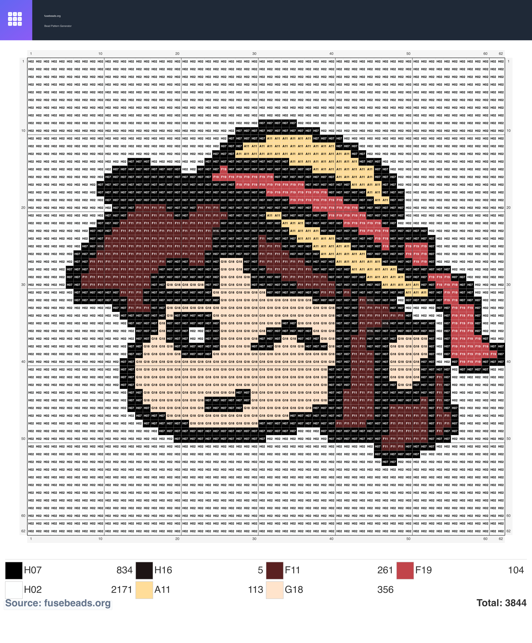 Kawaii #2159 perler beads pattern