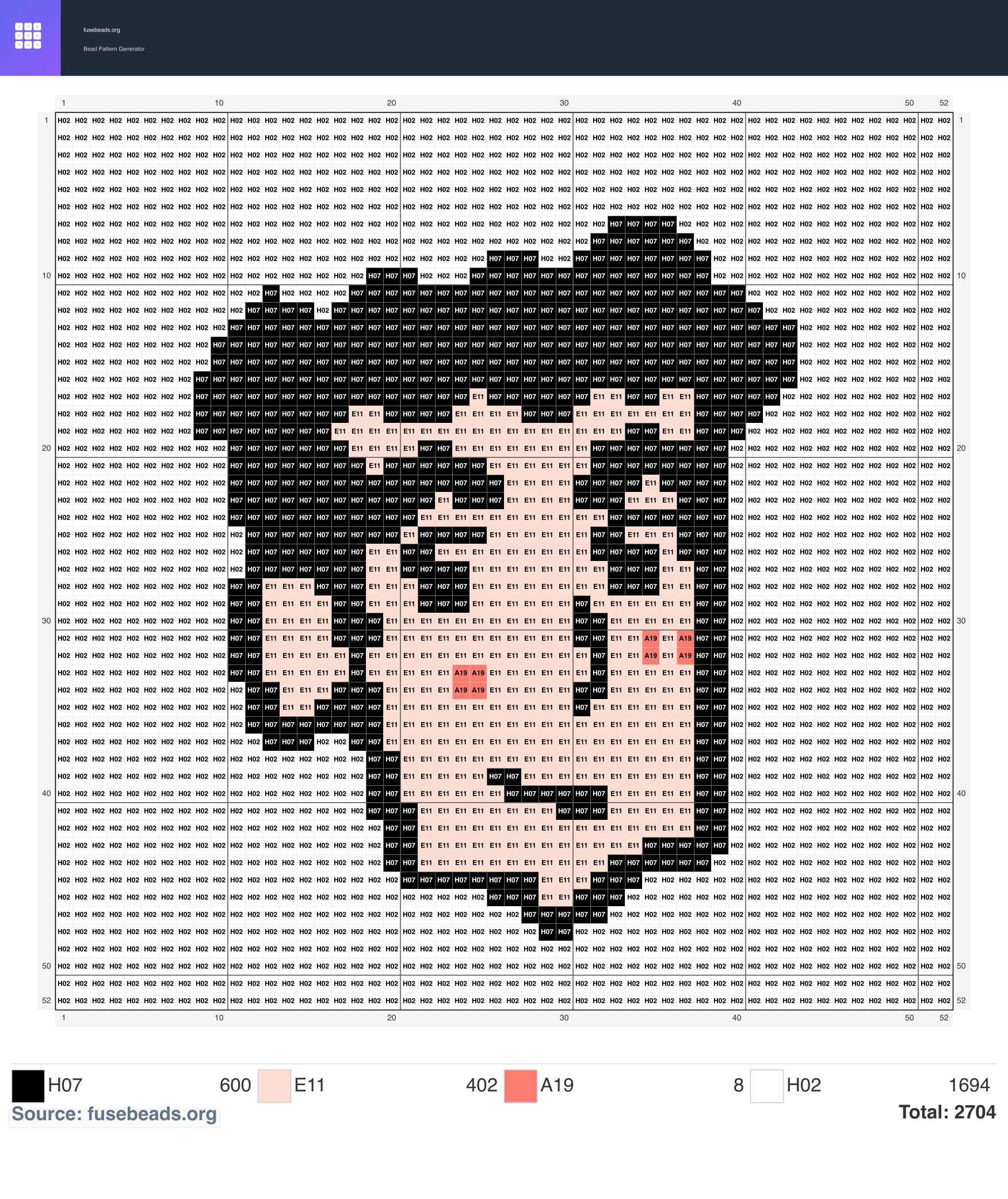 Kawaii #2160 perler beads pattern