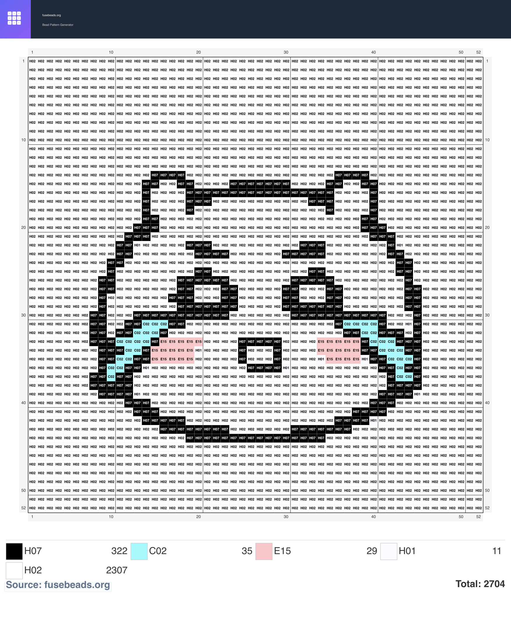Kawaii #2167 perler beads pattern