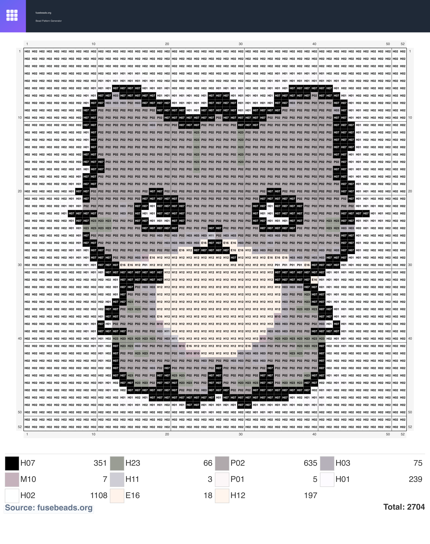 Kawaii #2171 perler beads pattern