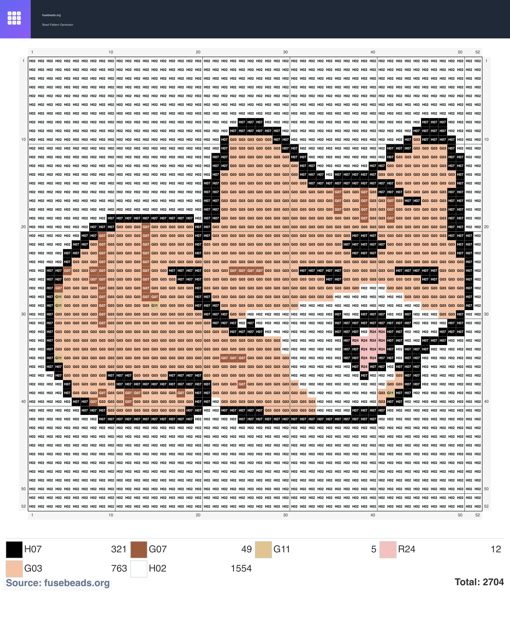 Kawaii #2173 perler beads pattern