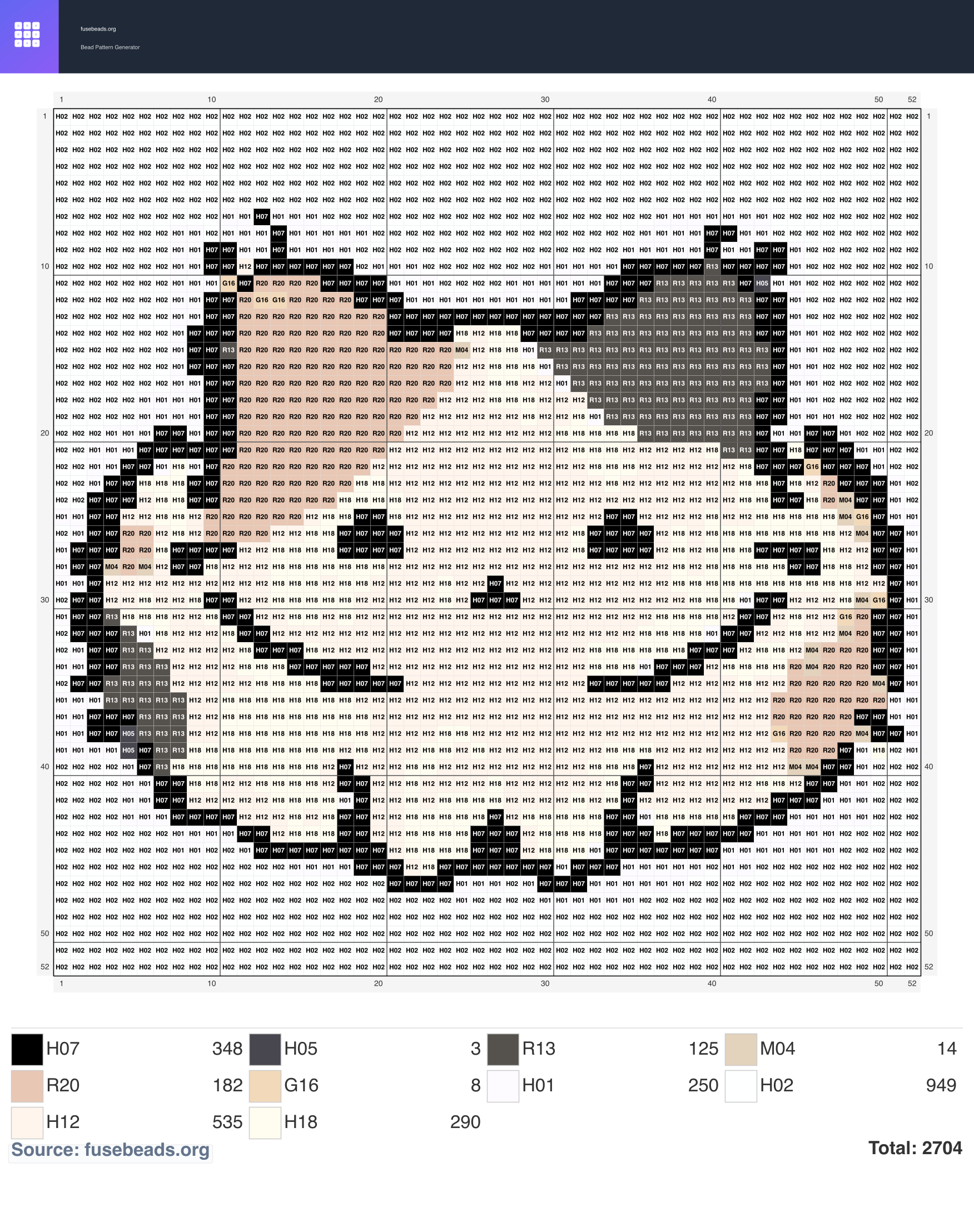 Kawaii #2175 perler beads pattern