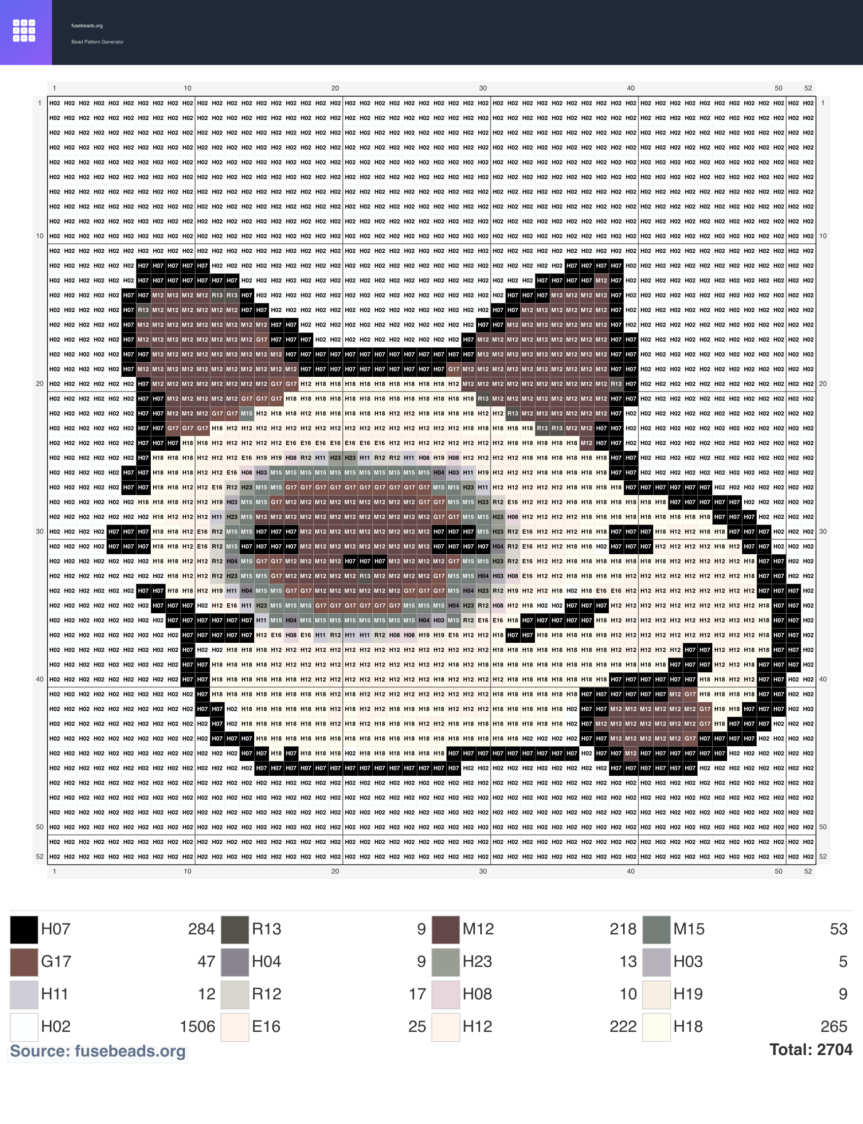Kawaii #2177 perler beads pattern