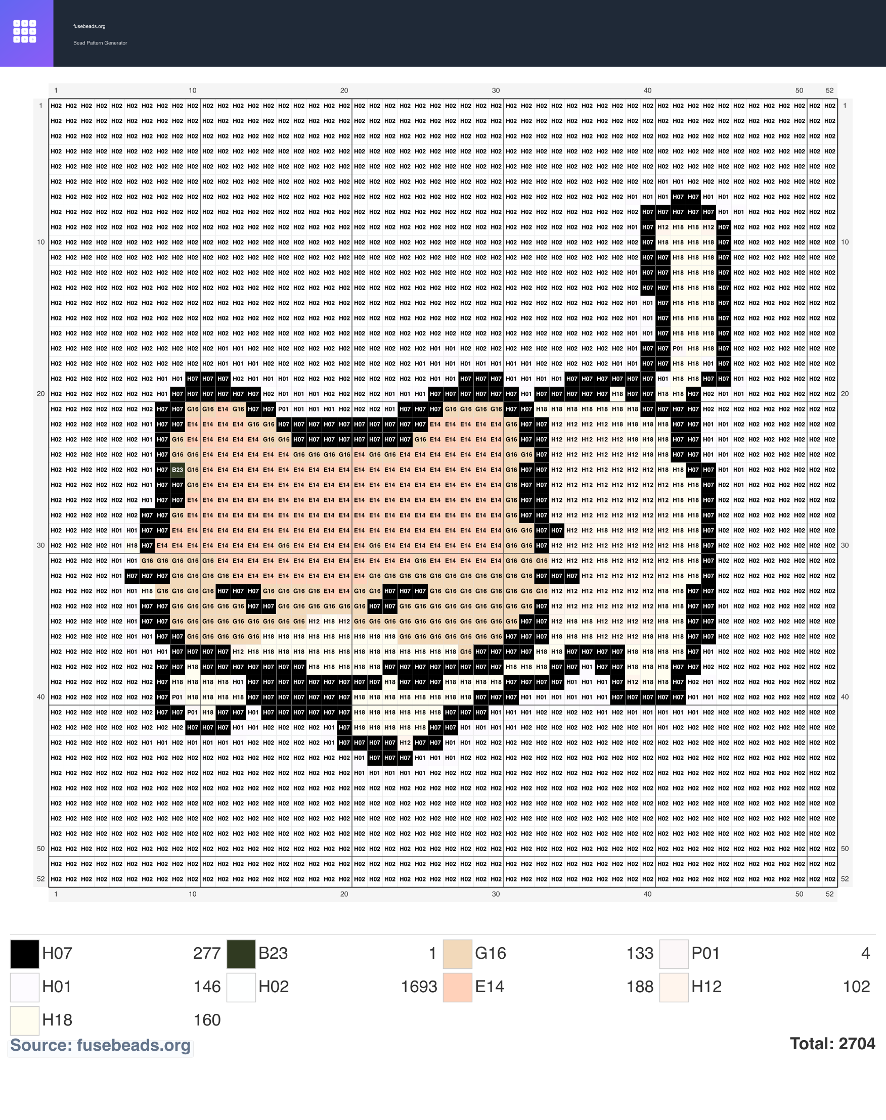 Kawaii #2182 perler beads pattern