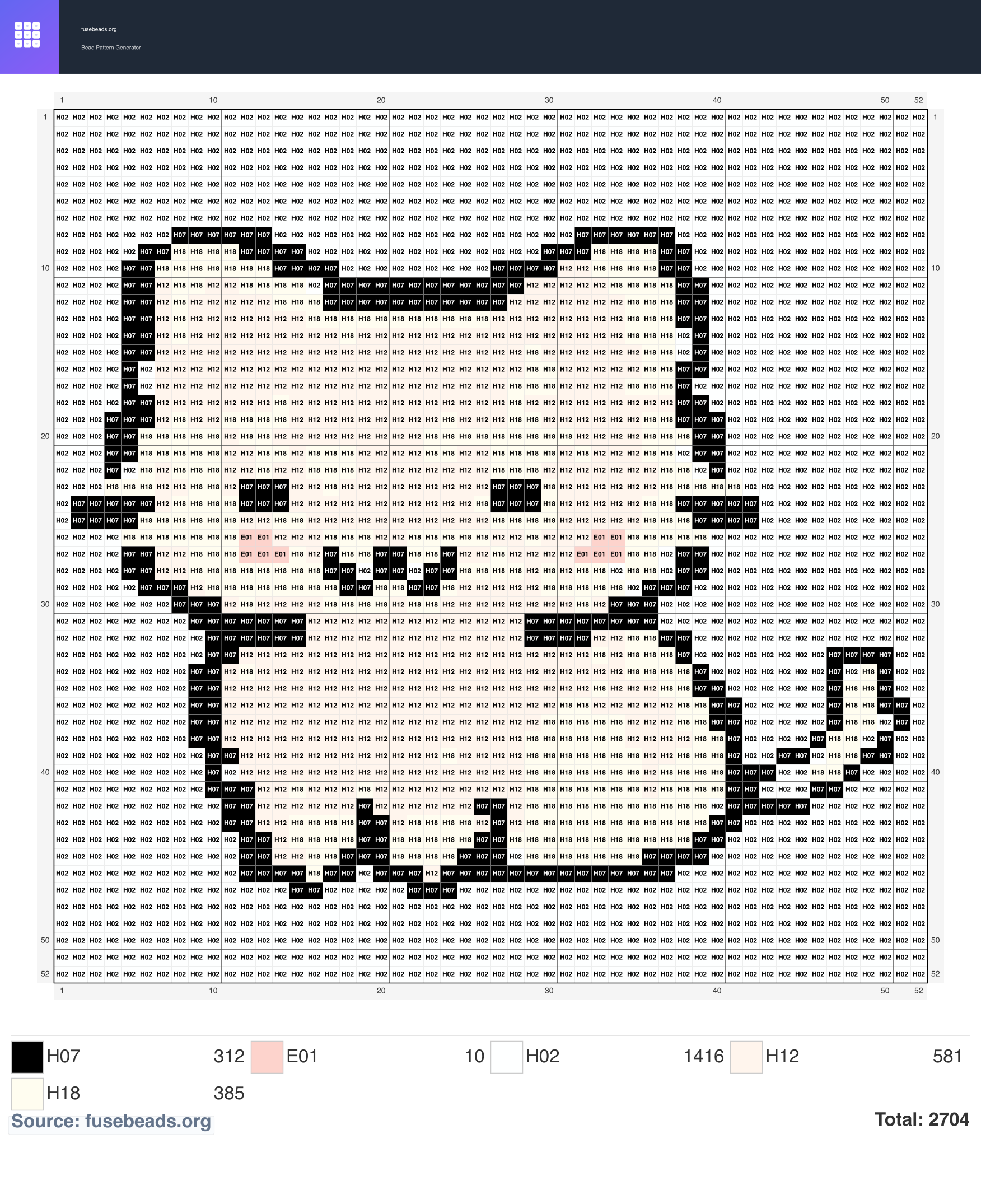 Kawaii #2184 perler beads pattern